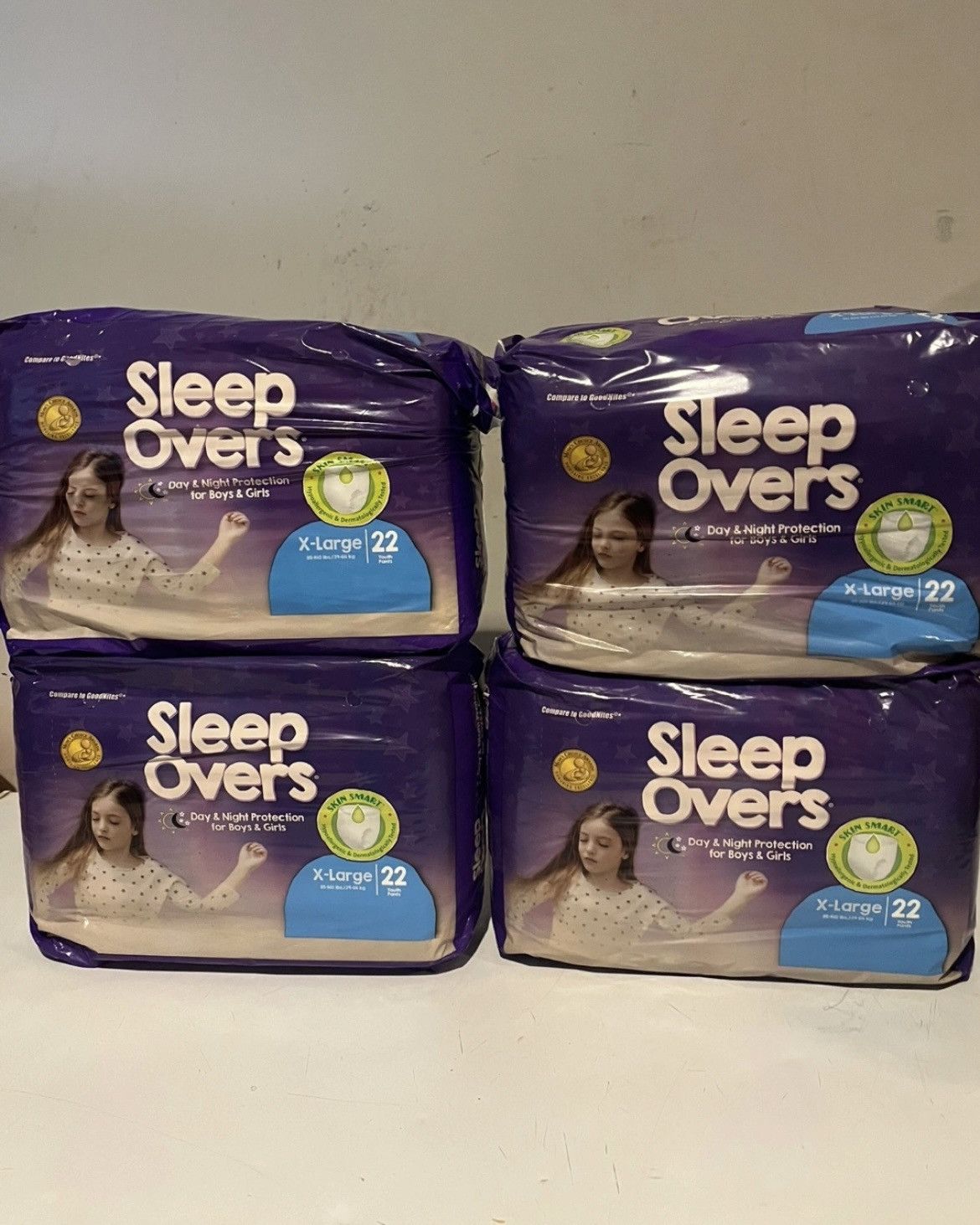 Other Sleep Overs Unisex X-Large Absorbent Underwear 4 Packs Size ONE SIZE - 1 Thumbnail