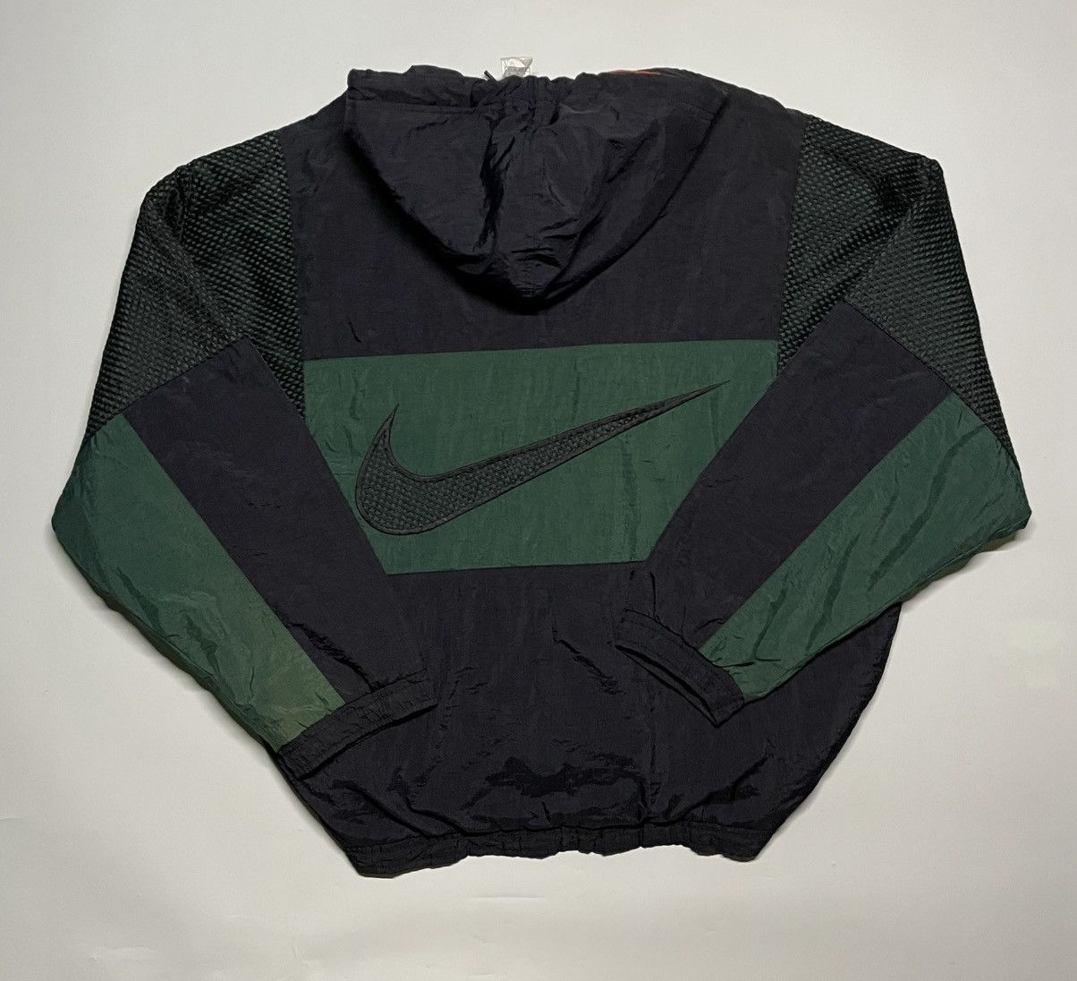 Nike × Vintage Nike Air 90s Hooded Lightweight Winter Swoosh puffer Jacket Size US XL / EU 56 / 4 - 4 Thumbnail