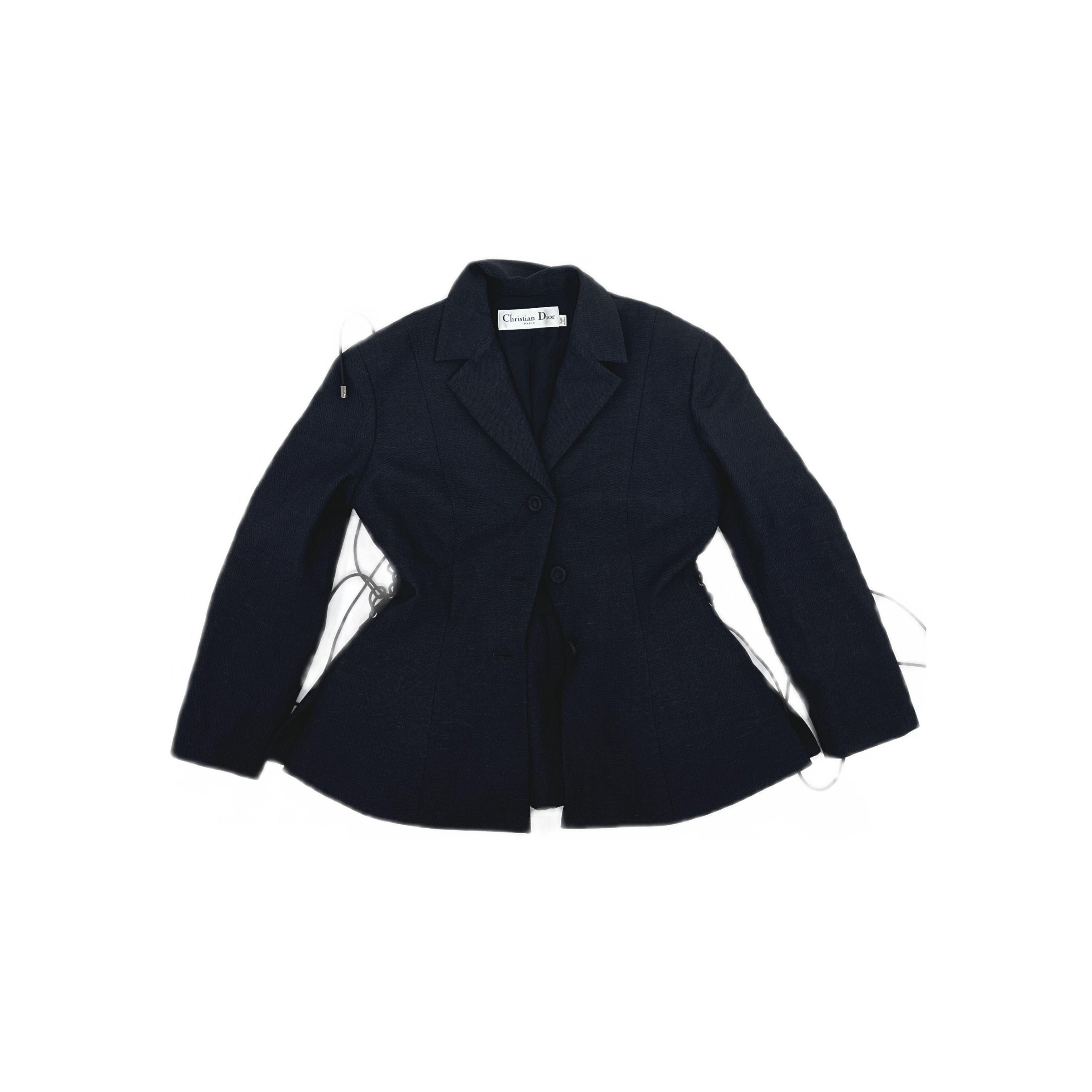 Christian Dior Monsieur Christian Dior Lace-Up Wool Blazer Size 40 Size M / US 6-8 / IT 42-44 - 1 Thumbnail