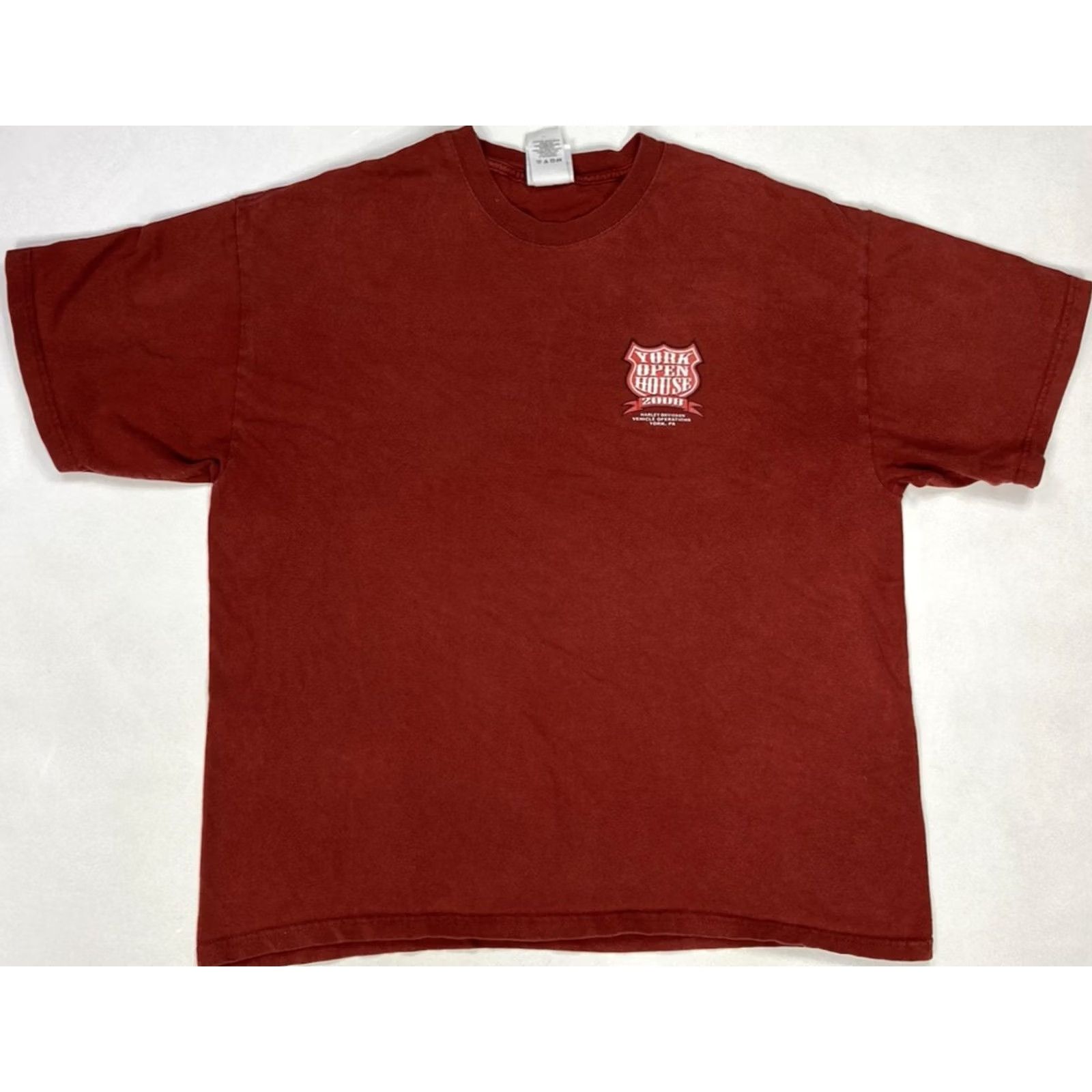 Harley Davidson Harley Davidson T-shirt Men XL Red York Pennsylvania 2008 Graphic Short Sleeve Size US XL / EU 56 / 4 - 3 Thumbnail