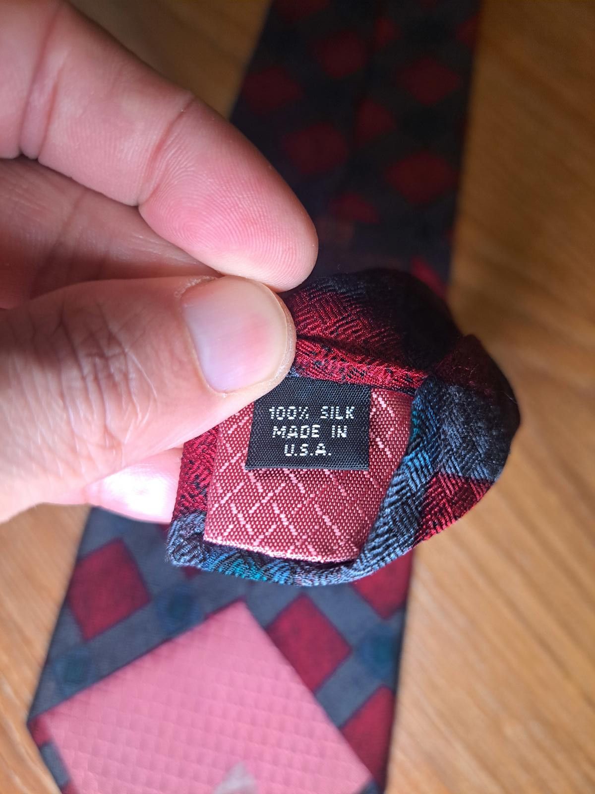 Pierre Balmain Pierre Balmain Couture Silk Tie Red Geometric Wide Size ONE SIZE - 3 Thumbnail