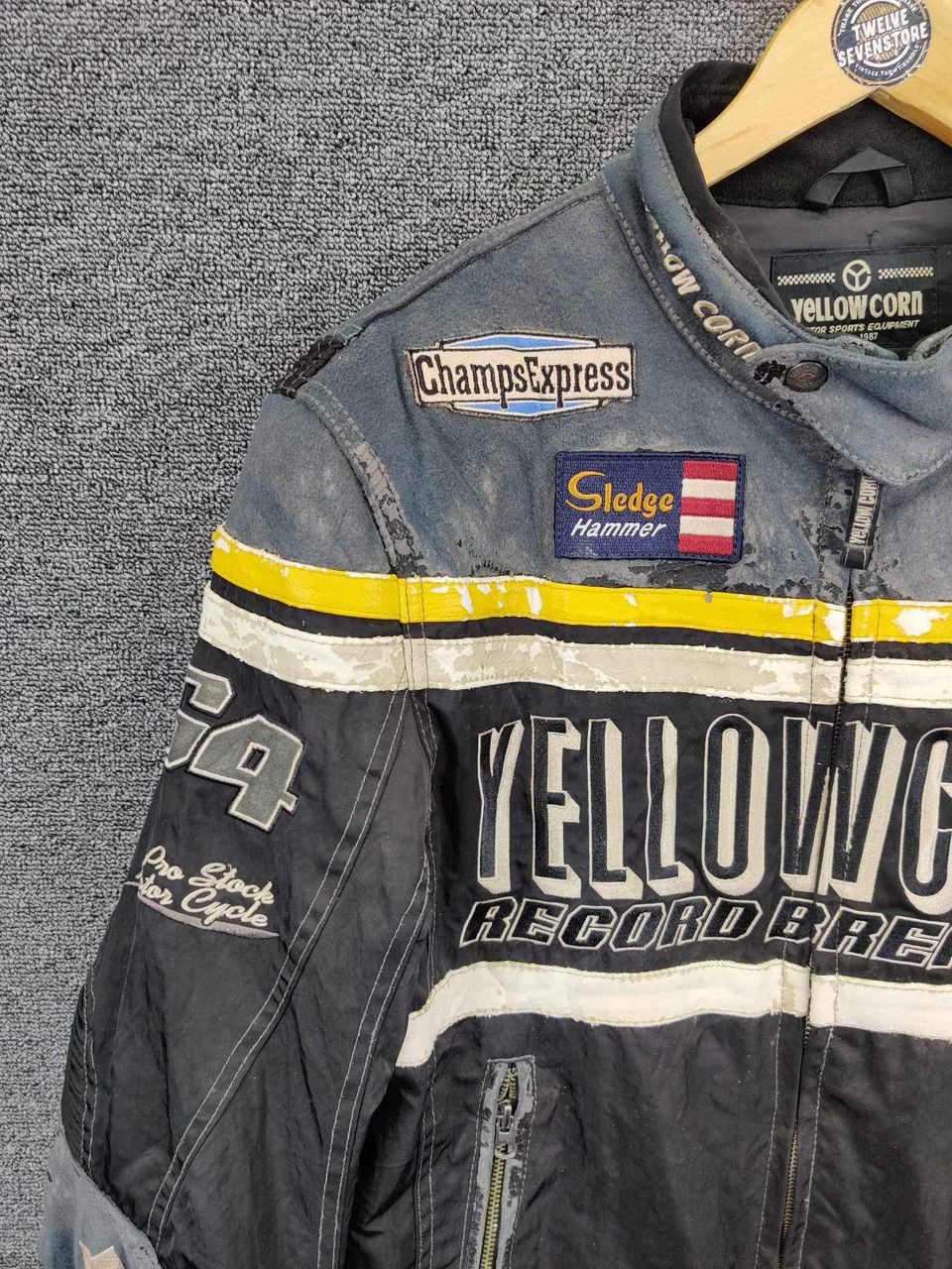 YELLOW CORN Vintage Yellow Corn Bikers Jacket With Riding Size US M / EU 48-50 / 2 - 6 Thumbnail