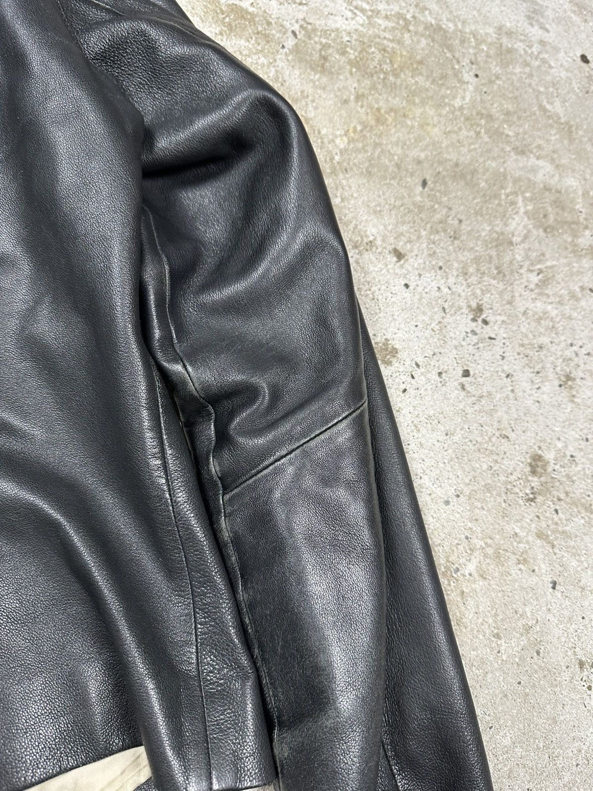 Massimo Dutti Massimo Dutti Black Sheep Leather Asymmetrical Moto Biker Size M / US 6-8 / IT 42-44 - 19 Thumbnail