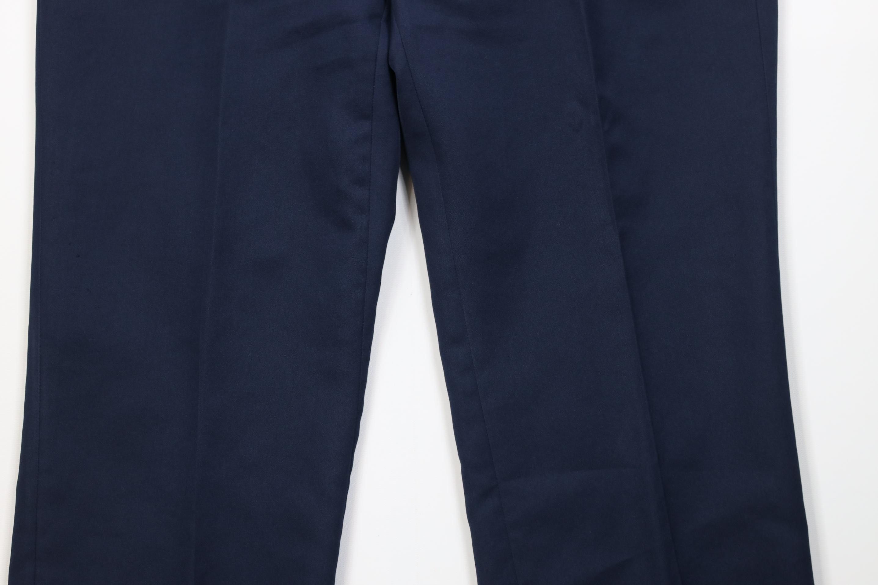 Vintage Vintage 70s Streetwear Knit Wide Leg Chino Pants Blue Size US 38 / EU 54 - 3 Thumbnail