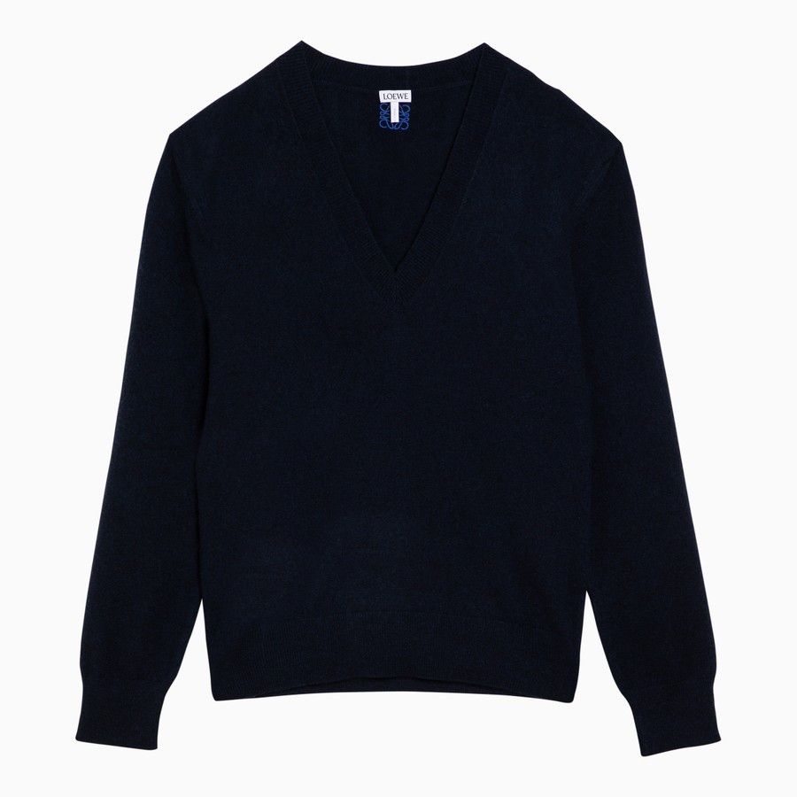 Loewe o1d2blof0824 Cashmere Sweater in Blue Size XS / US 0-2 / IT 36-38 - 1 Thumbnail