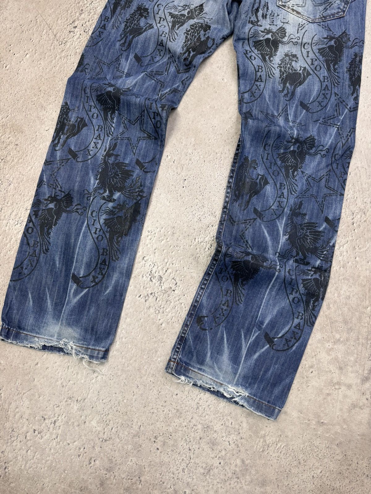 Designer × Ed Hardy Vintage Ed Hardy Style Rhinestones Skeleton Jeans Size US 32 / EU 48 - 9 Thumbnail