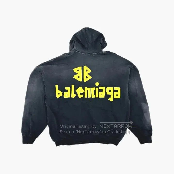 Balenciaga Balenciaga Logo Print Relaxed Fit Hoodie. Size US L / EU 52-54 / 3 - 3 Thumbnail