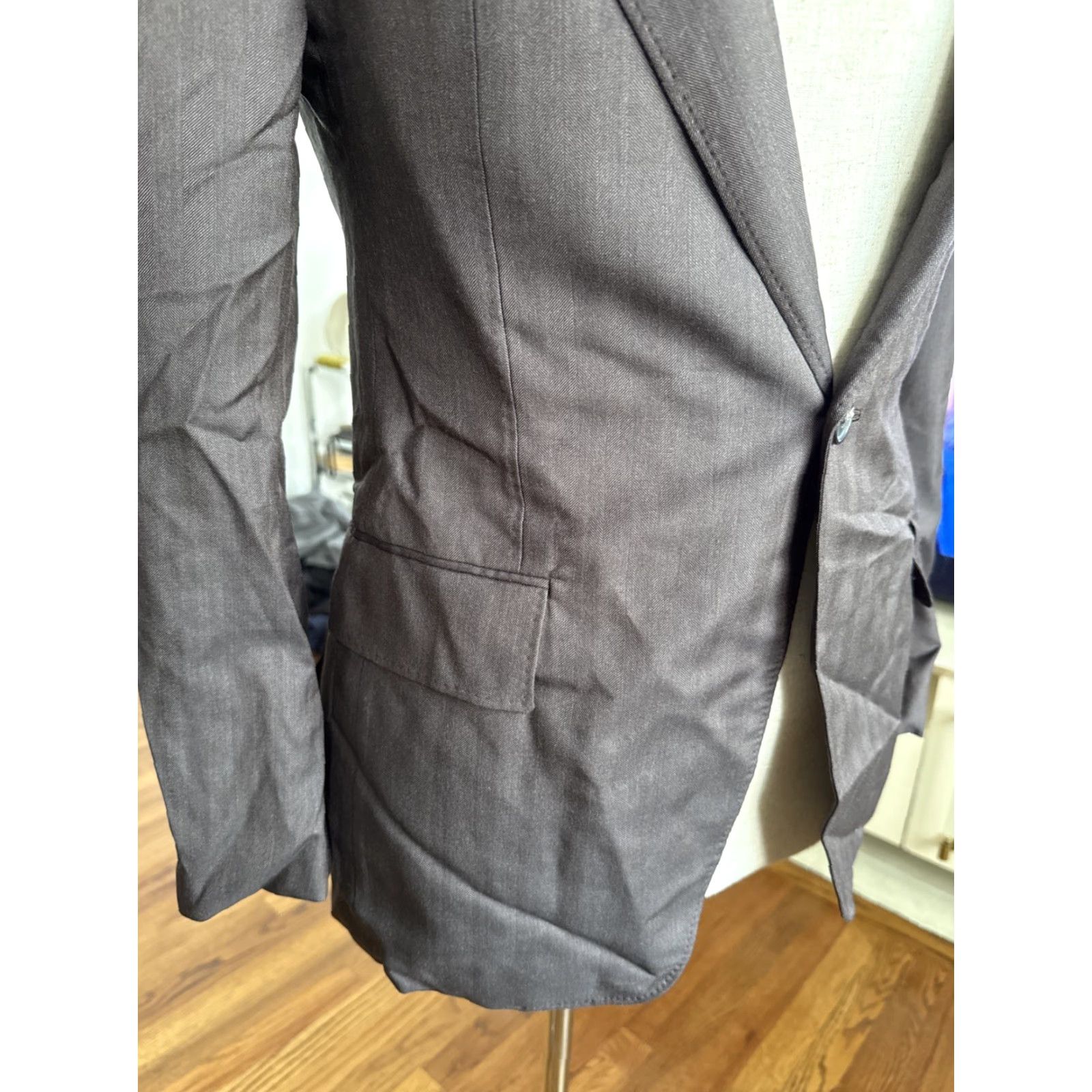 Vintage NEW Frere Brown Wool Mens Suit Blazer And Pants Sz 40 Size 40R - 4 Thumbnail