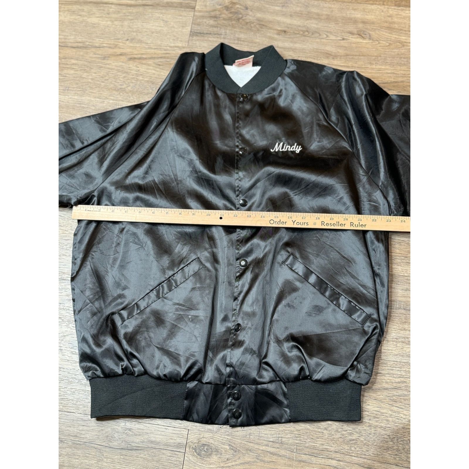 Vintage Vintage Cardinal Satin Jacket Embroidered "Mindy" Softball Size US XL / EU 56 / 4 - 5 Thumbnail