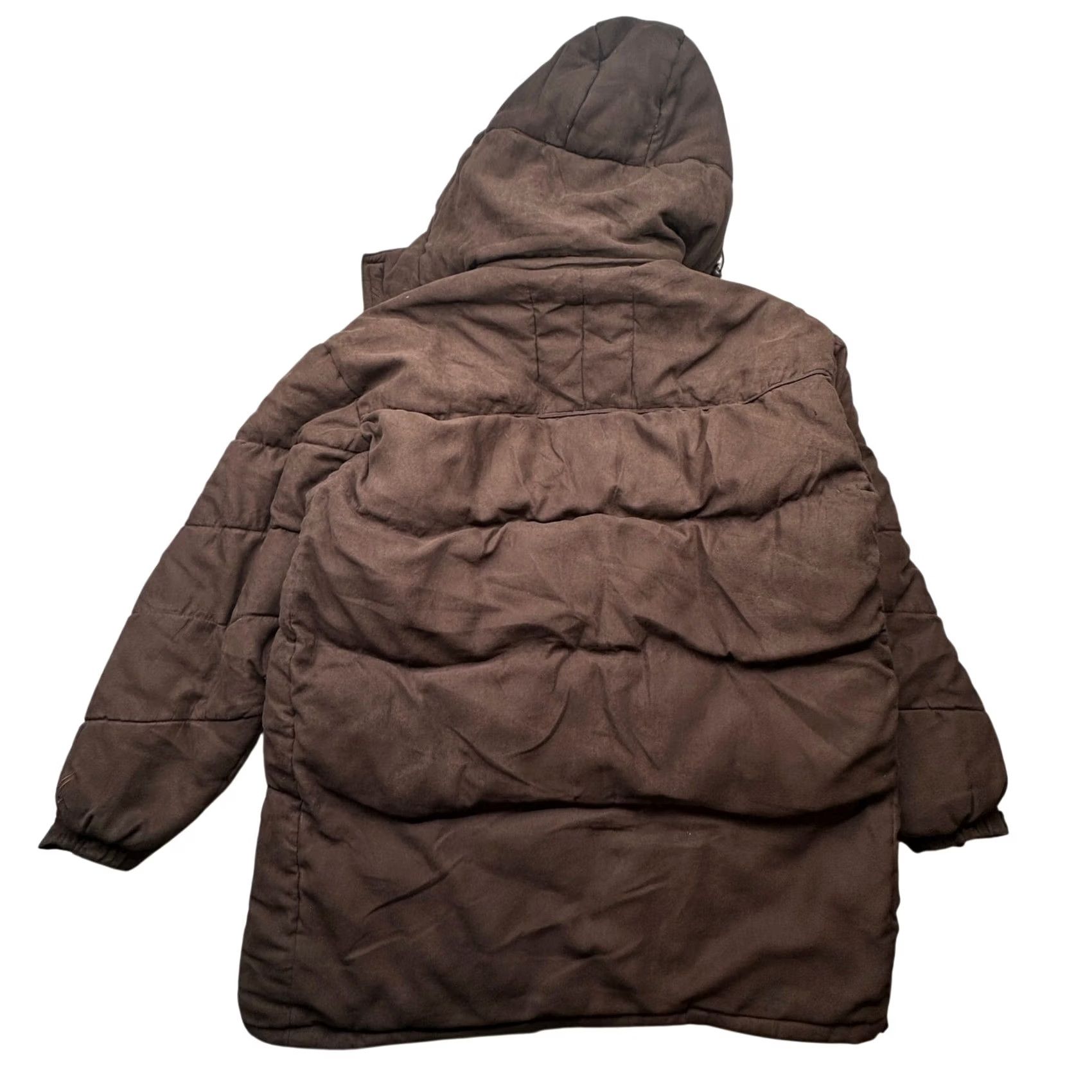 Vintage VINTAGE Makaveli Tupac Parka Brown Puffer Jacket Mens XL Hooded Heavyweight Long Coat Jacket Size US XL / EU 56 / 4 - 2 Thumbnail