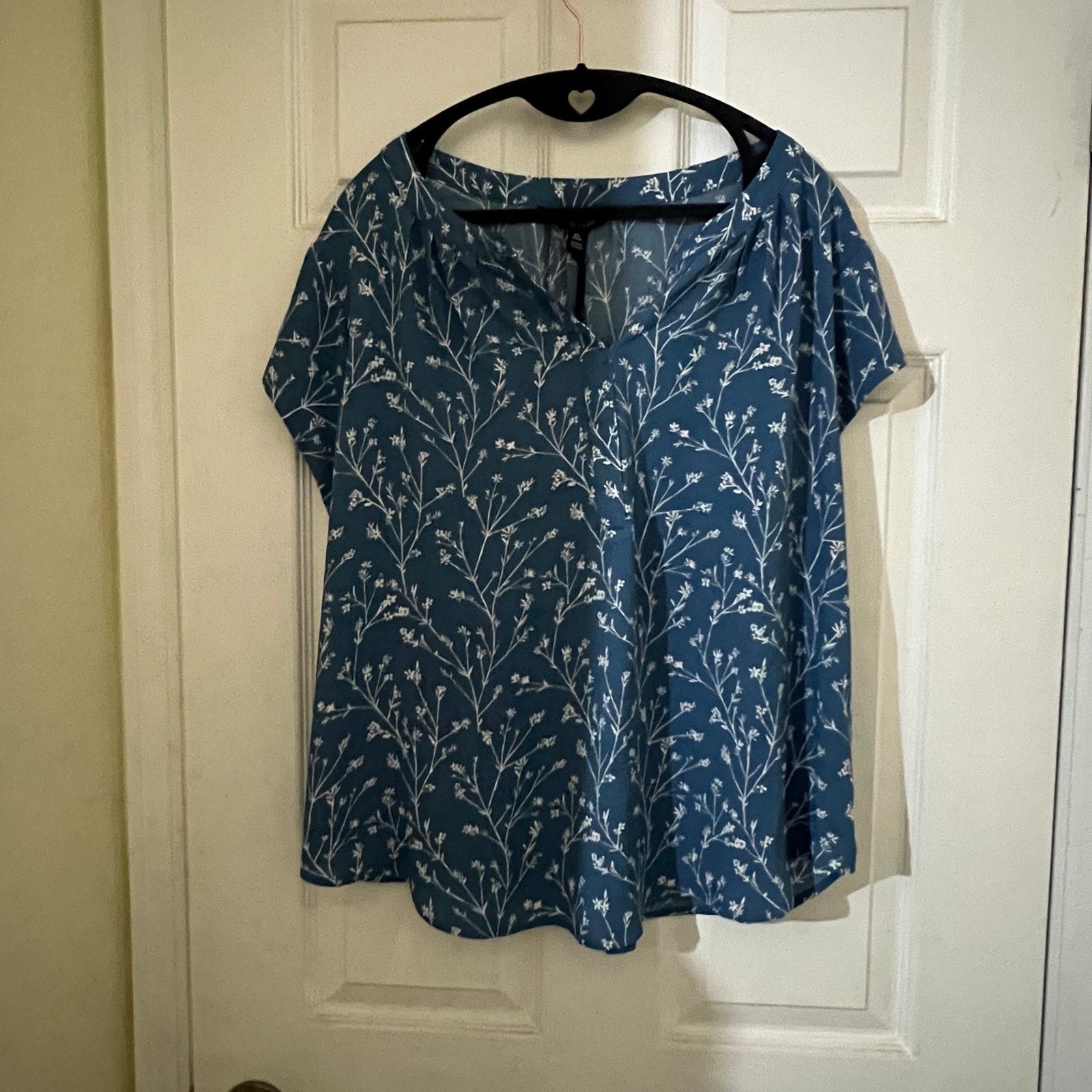 Other Morey Split Neck Short Sleeve Blouse - Stitch Fix Crepe Top Size XXL / US 16-18 / IT 52-54 - 13 Thumbnail