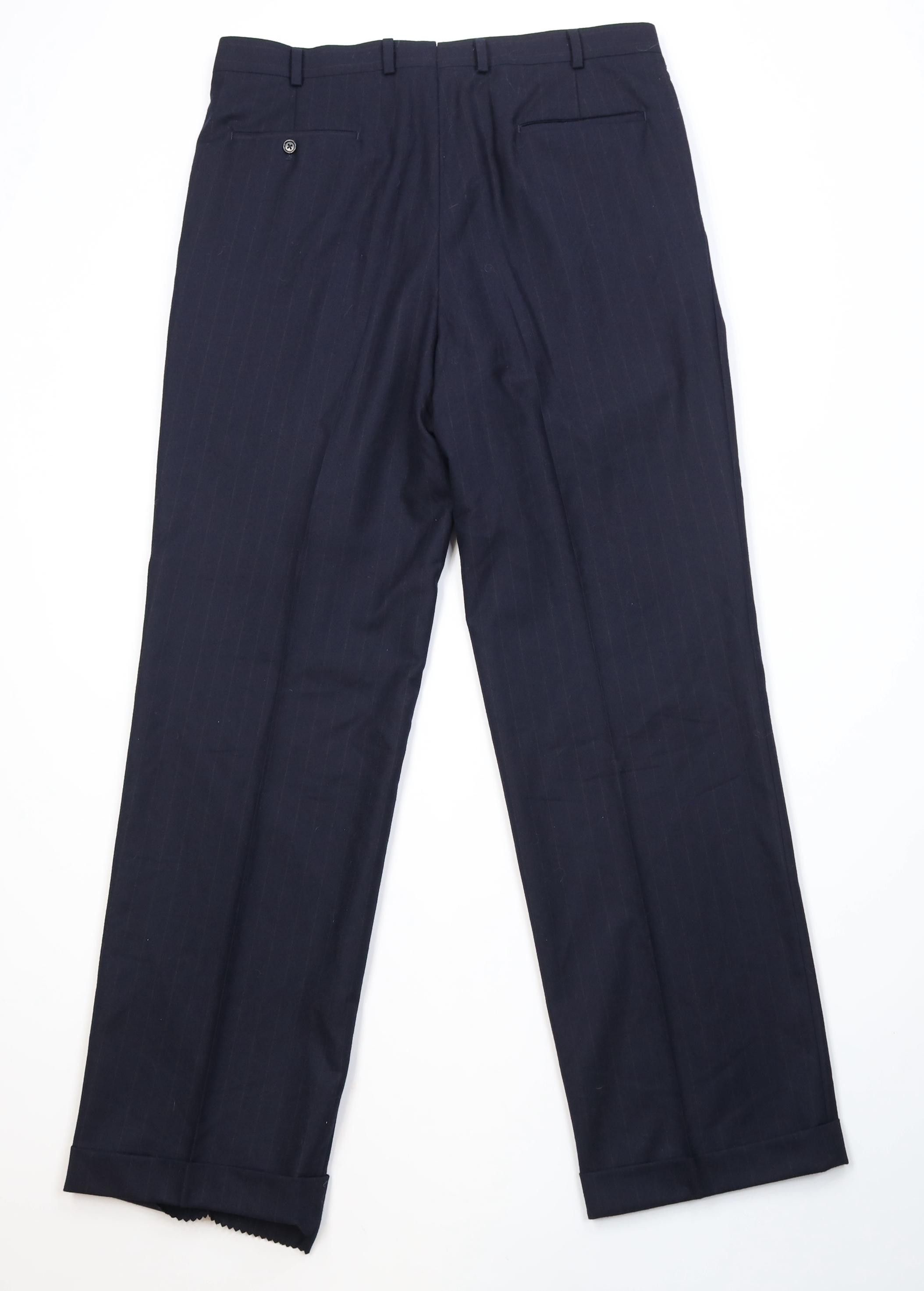 Vintage Vintage 90s Streetwear Knit Wide Leg Chino Pants Striped Size US 38 / EU 54 - 9 Thumbnail