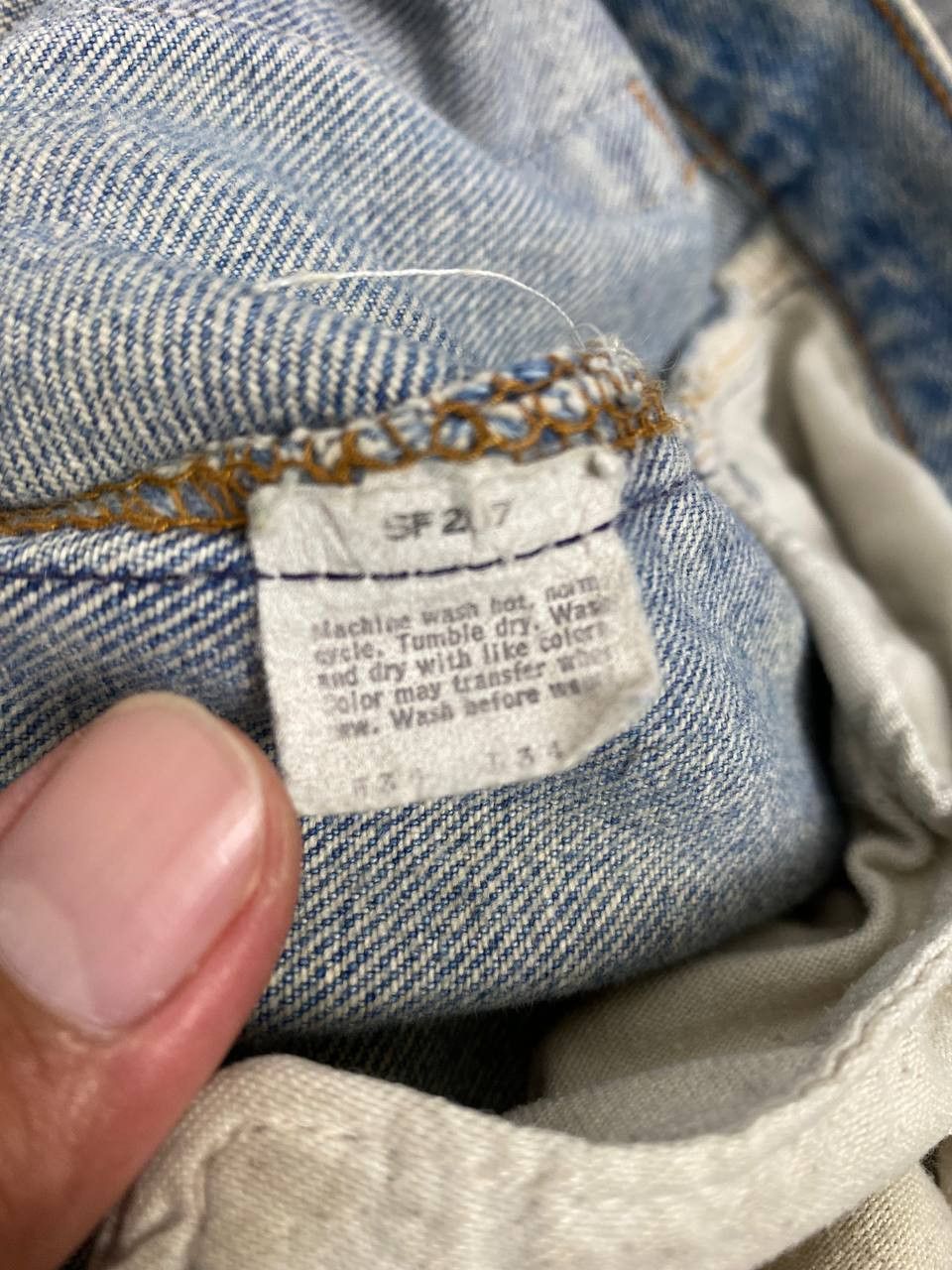Levi's vintage 80s levis 501 single r tab distressed denim Size US 36 / EU 52 - 16 Thumbnail