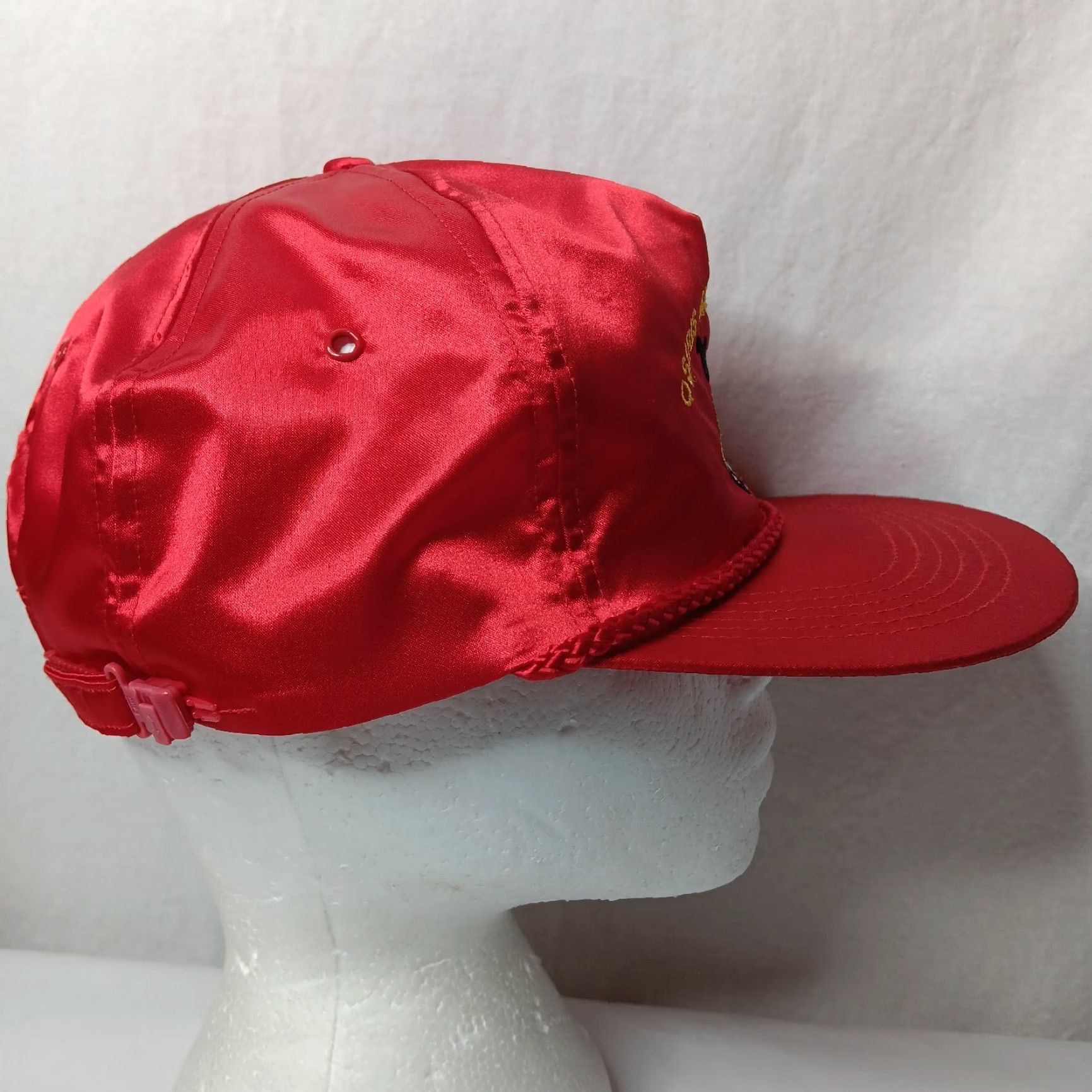 Vintage VINTAGE KC Shriners Osiris Arabian Band Cap Red Satin Adjustable YKK One Size Men Size ONE SIZE - 7 Thumbnail