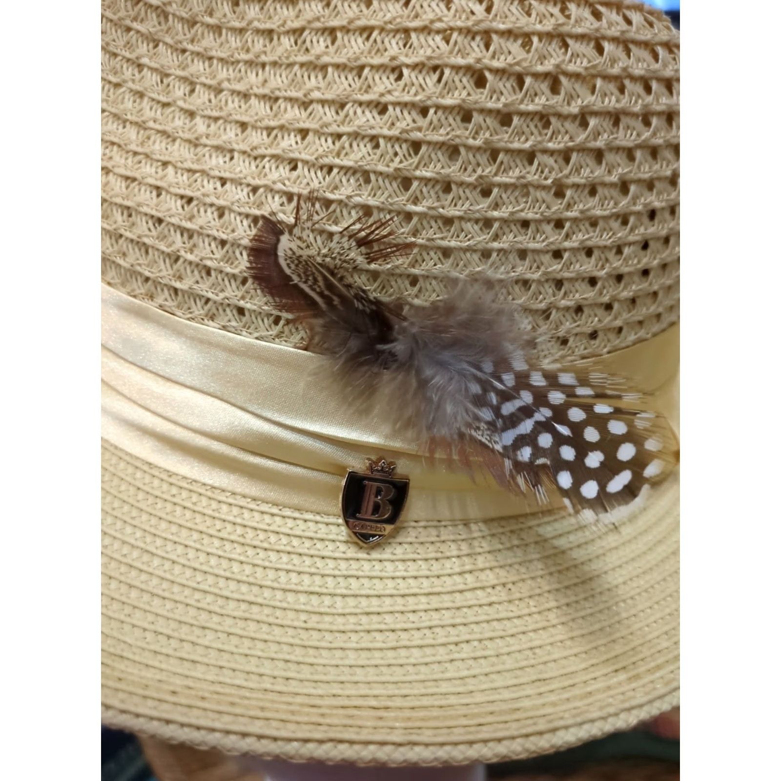 Camel Bruno Capelo The Julian Straw Hat Camel Mens Size Small Antonio Collection Hat Straw Men S Size ONE SIZE - 3 Thumbnail