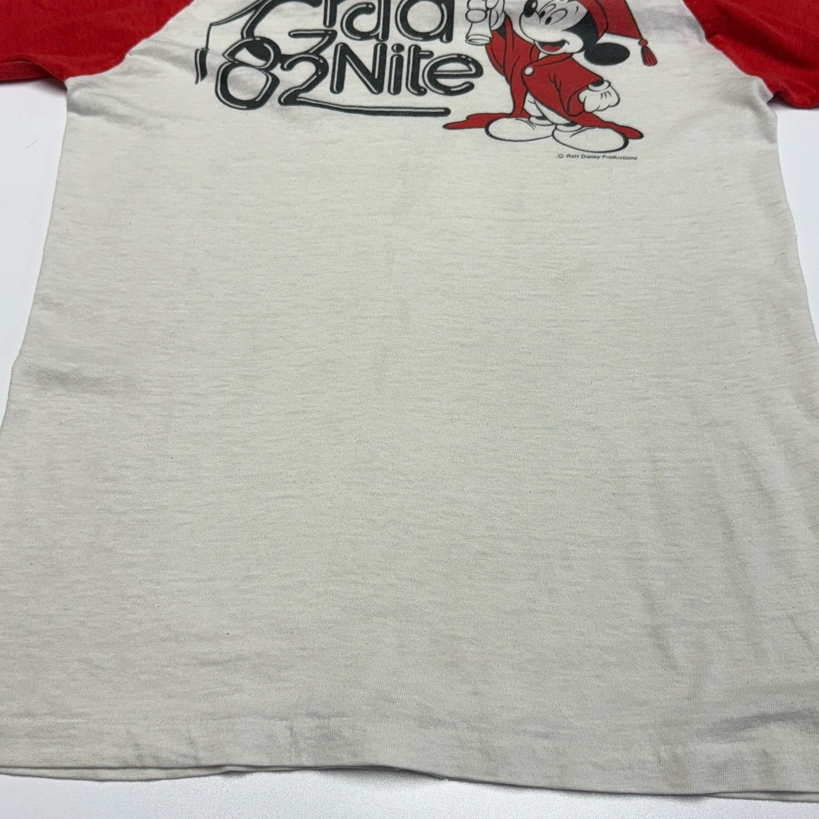 Vintage Vintage 80s Mickey Mouse Grad Night Shirt Adult Small White Size US S / EU 44-46 / 1 - 5 Thumbnail