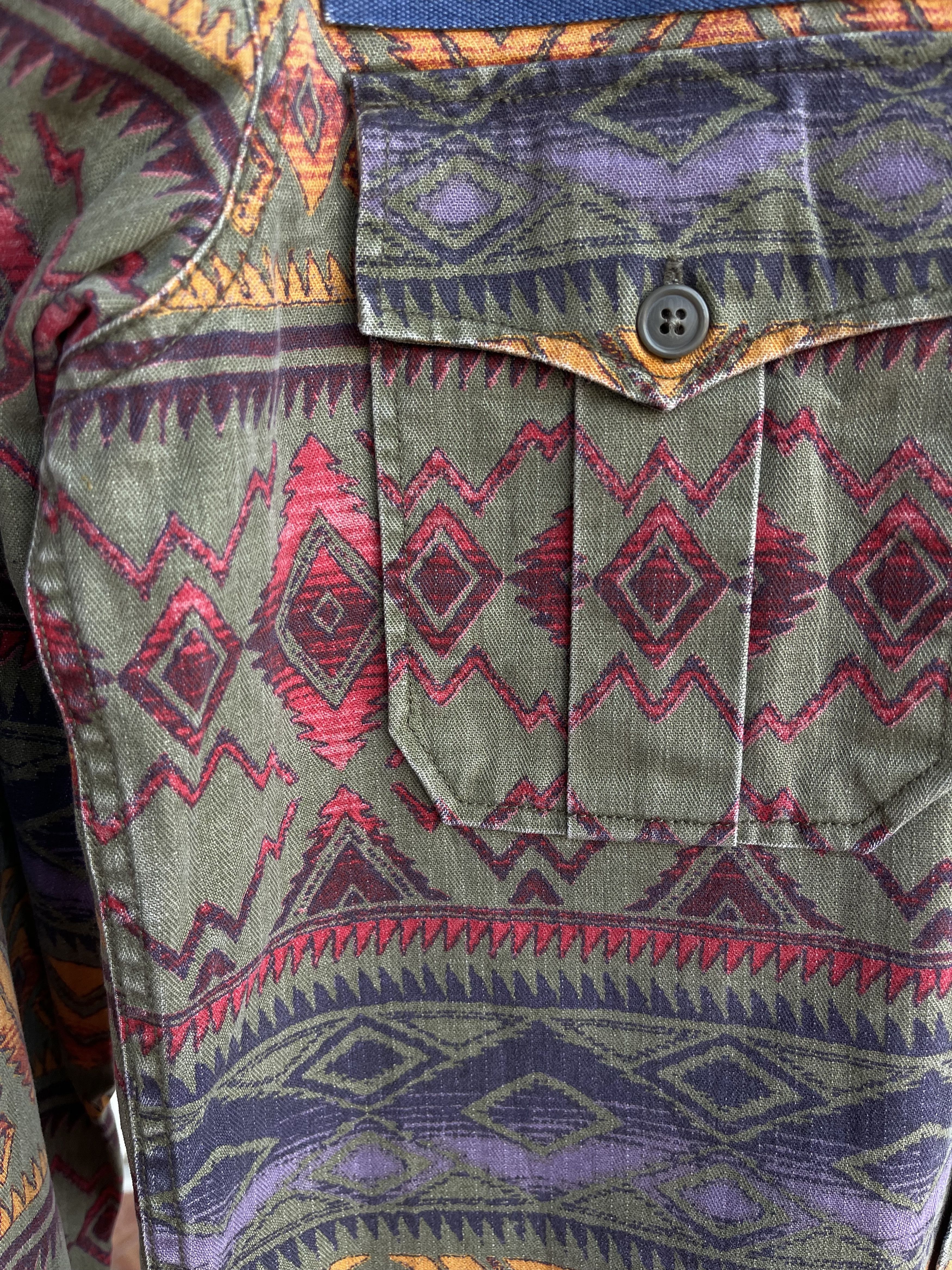 Aztech Mountain × Denim & Supply Ralph Lauren Long Sleeve Native Navajo Aztech KDot Flannel Shirt Size US XS / EU 42 / 0 - 6 Thumbnail
