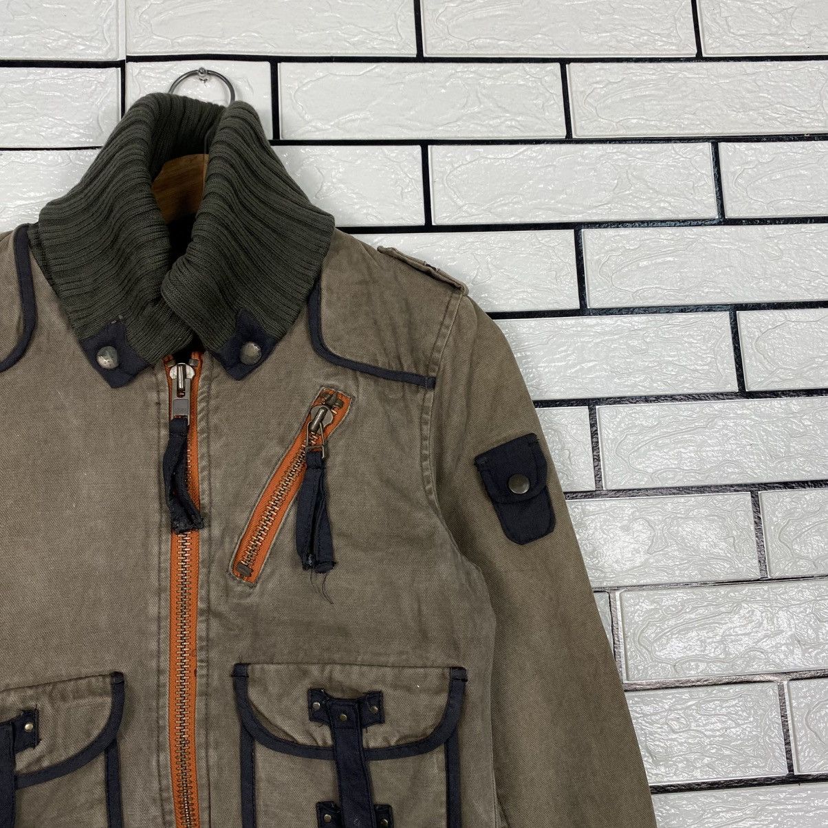 Japanese Brand 📌Cropped Bondage Parachute Biker Jacket Avirex Size US S / EU 44-46 / 1 - 7 Thumbnail