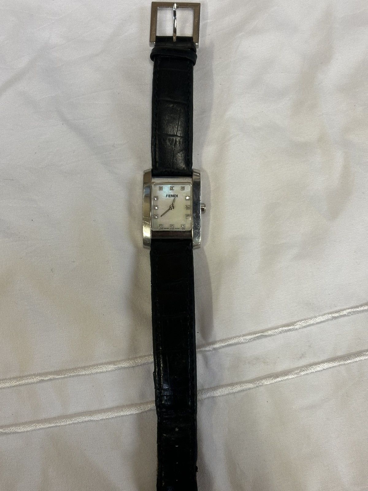 Fendi Fendi 078-7000L-294 Silver Tone white MOP Diamond Dial Women Size ONE SIZE - 7 Thumbnail