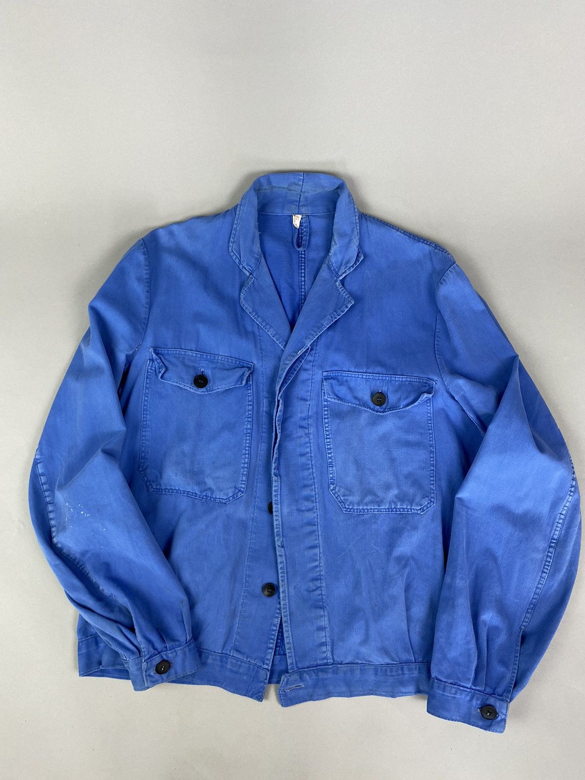Le Laboureur × Vetra × Vintage Vintage Light Blue Cotton Workwear Jacket – Midweight Size US M / EU 48-50 / 2 - 1 Thumbnail