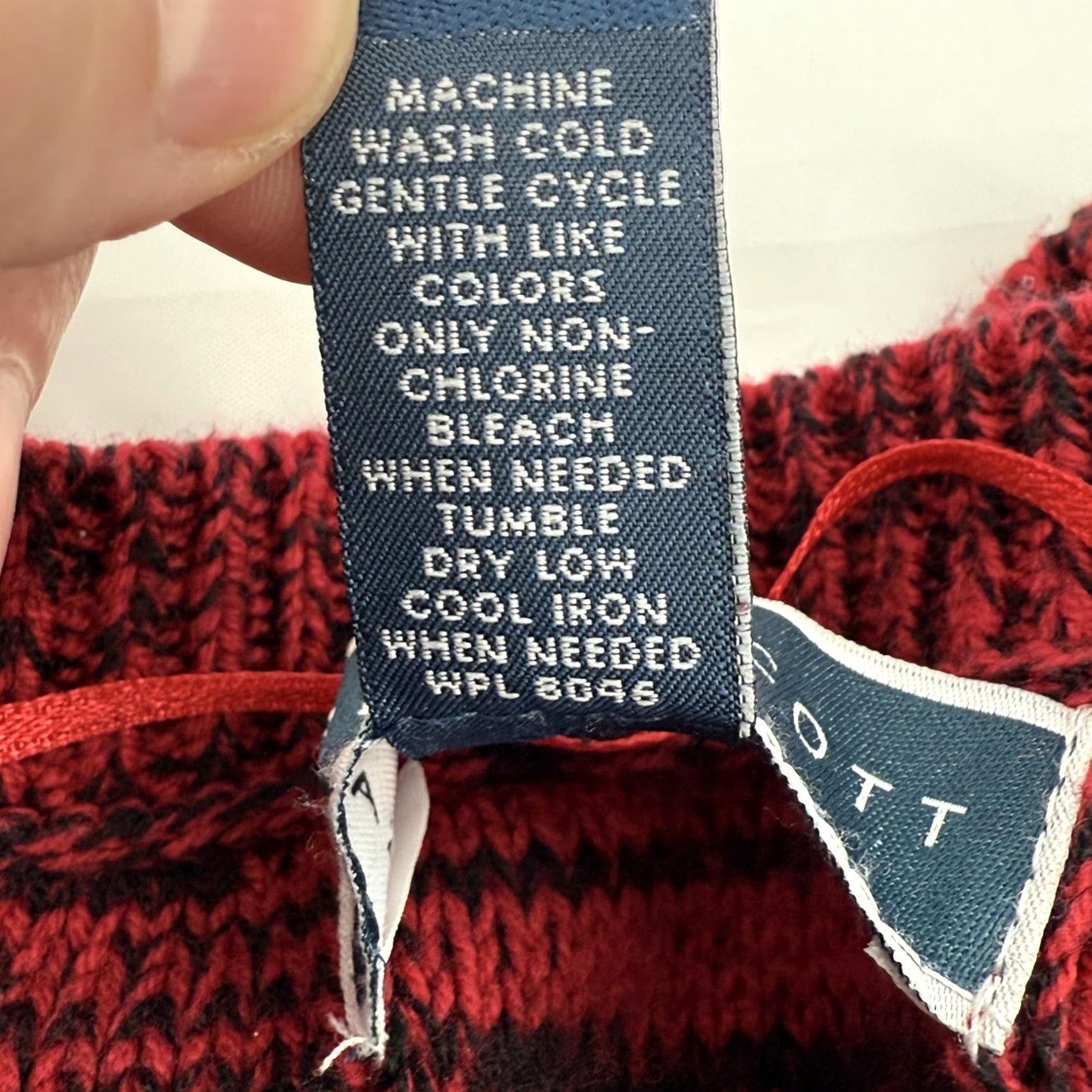 Vintage Karen Scott Sweater Womens Large Red Black Marled Cable Knit Pullover Knit Crew Neck Size L / US 10 / IT 46 - 8 Thumbnail
