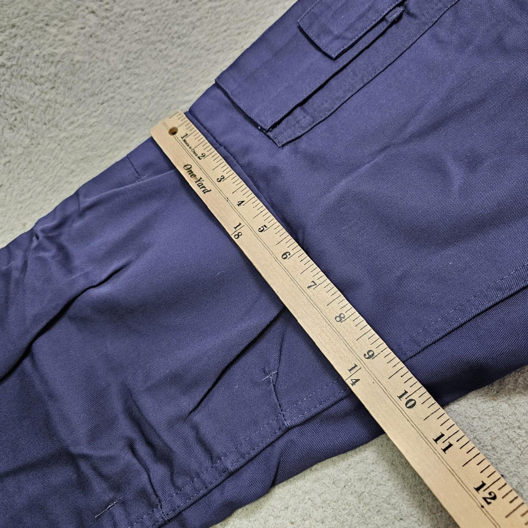 Vintage Blaklader Work Pants Mens 37x32 Blue Cargo Workwear Utility Polyester Cotton Pants Straight Leg 65/35 Pockets Logo Size US 37 - 6 Thumbnail