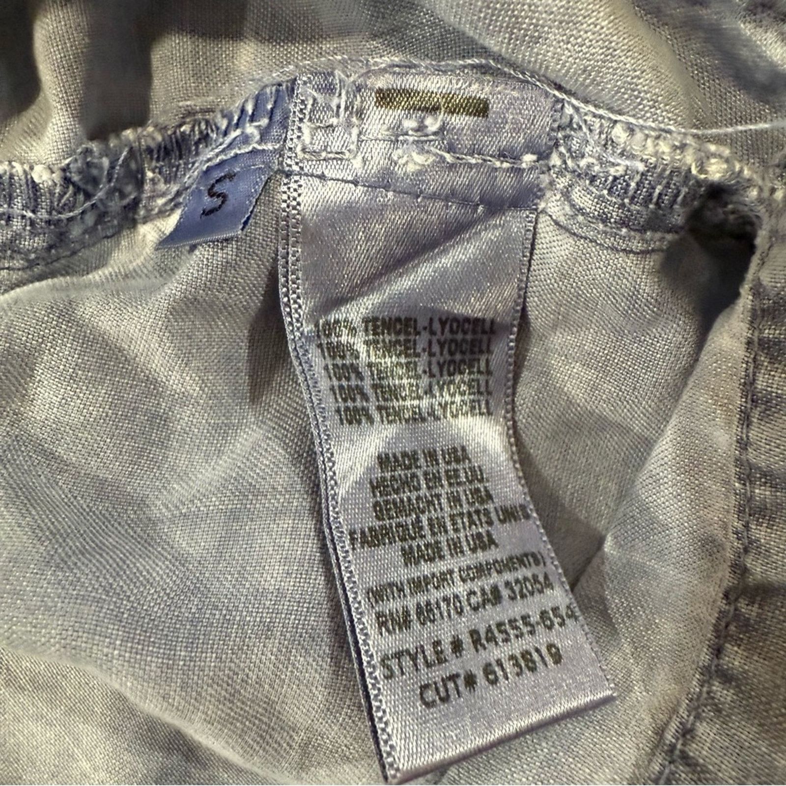 Anthropologie Anthropologie Cloth & Stone Ruffle Chambray Tank Women Small Size S / US 4 / IT 40 - 6 Thumbnail