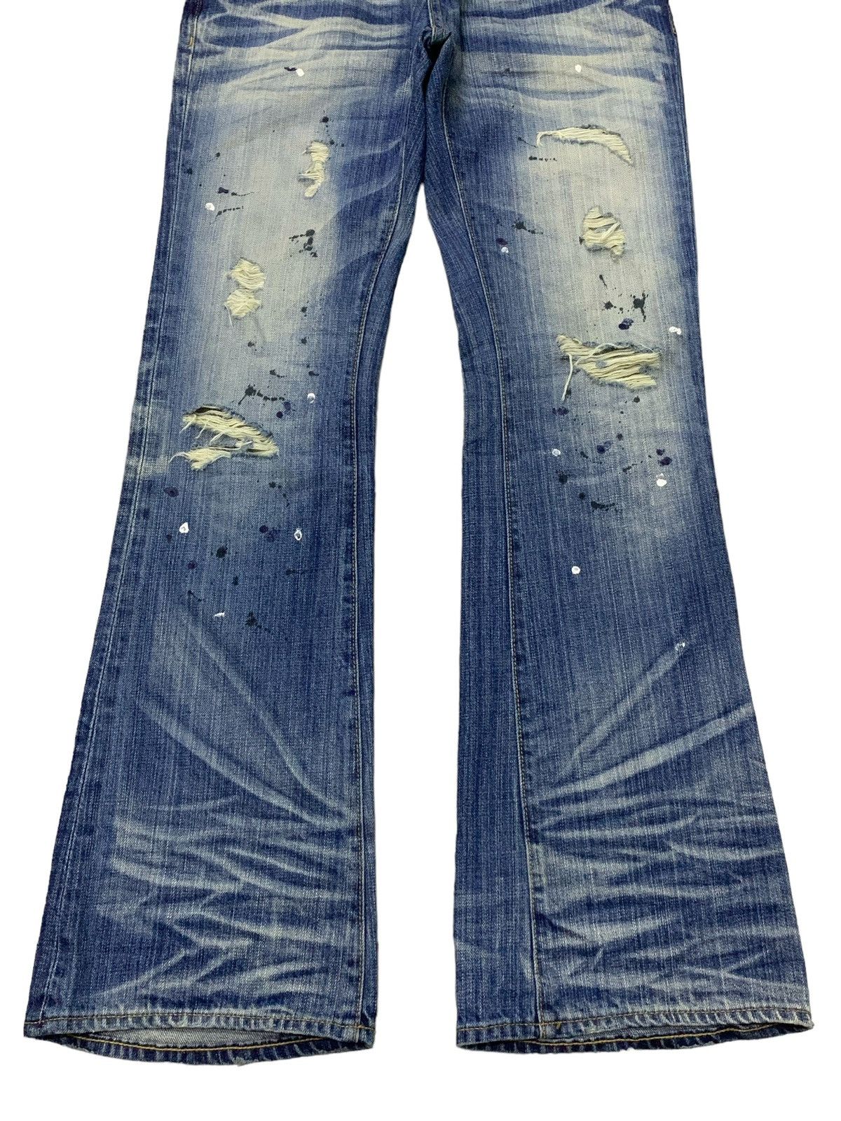 CIVARIZE × If Six Was Nine × Tornado Mart Tornado Mart Junya Watanabe Style Mud Claw Mark Flared Jeans Size US 30 / EU 46 - 5 Thumbnail