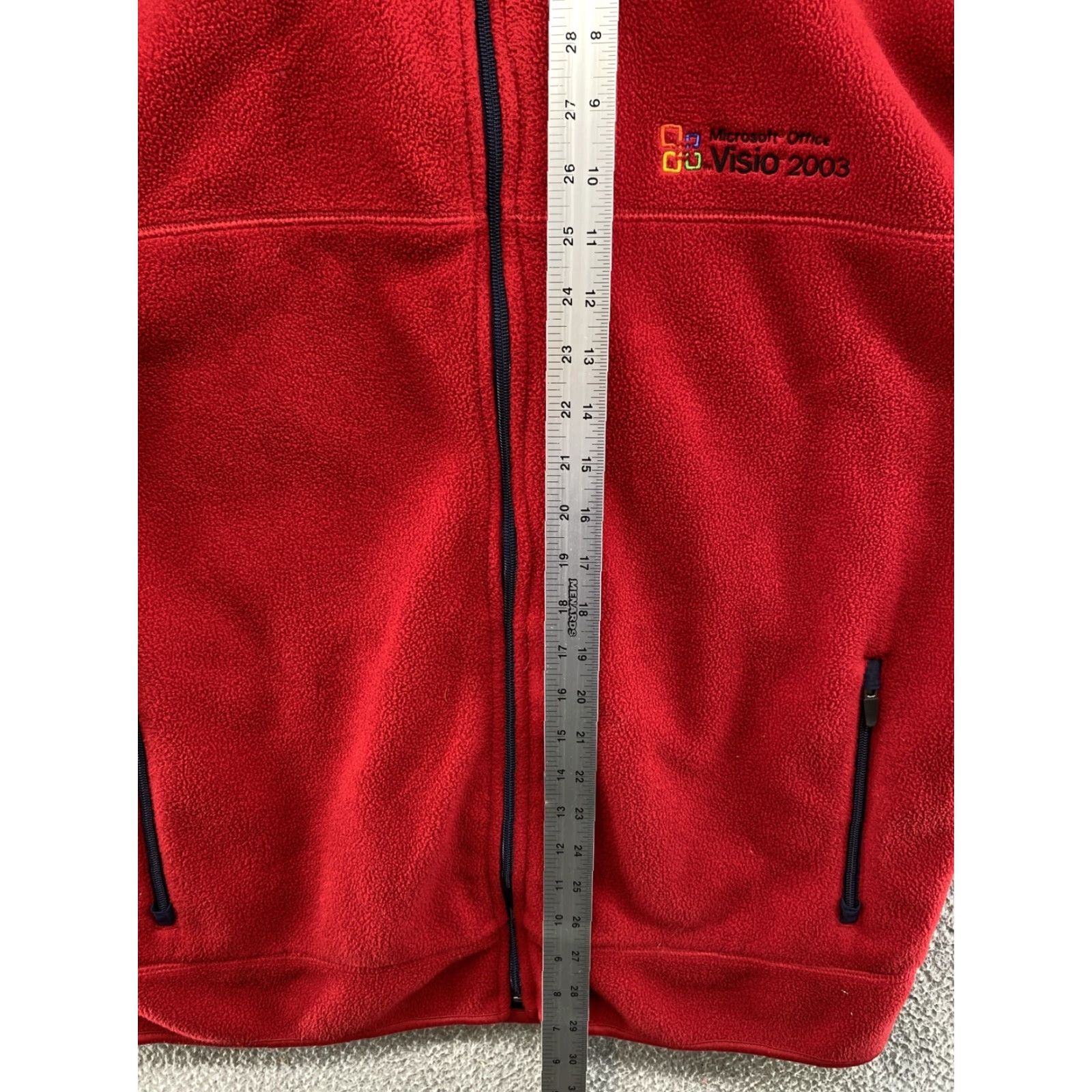 Vintage VINTAGE Microsoft Visio 2003 Program Promo Fleece Jacket Mens Size Large Size US L / EU 52-54 / 3 - 6 Thumbnail