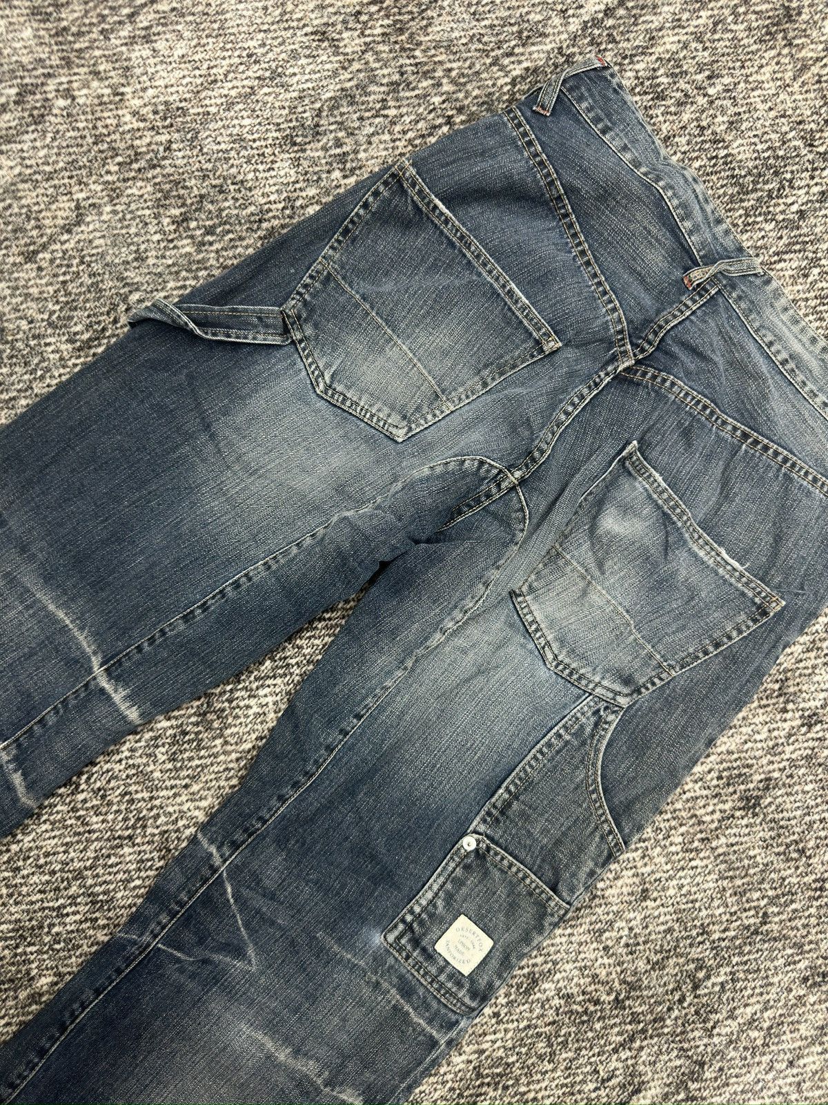 If Six Was Nine × Le Grande Bleu (L.G.B.) × PPFM Vintage Wide Jeans Baggy Multiple Pocket By PPFM Size US 30 / EU 46 - 8 Thumbnail