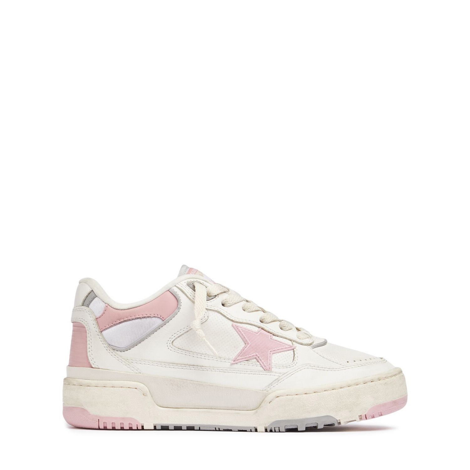 GOLDEN GOOSE Forty2 Women's White/Pink Sneakers New & Authen