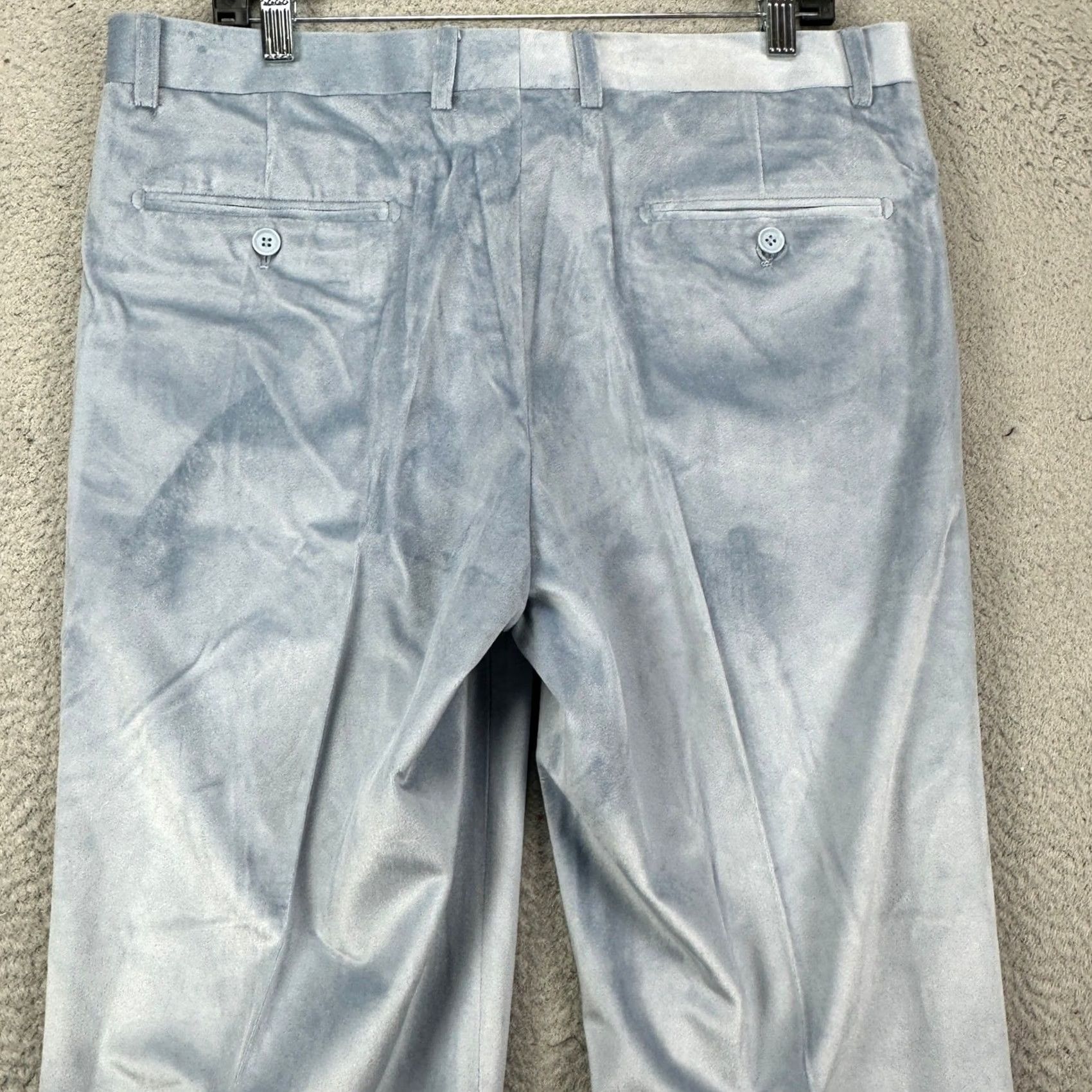 Vintage Opposuits Mens 44 Straight Pants Velvet Dress Light Blue Ombre Formal Pocket EUC Shirt/ pants/ dress pants/ Mens/ Blue/ Velvet/ 44/ Inseam 32 in Size 44R - 3 Thumbnail