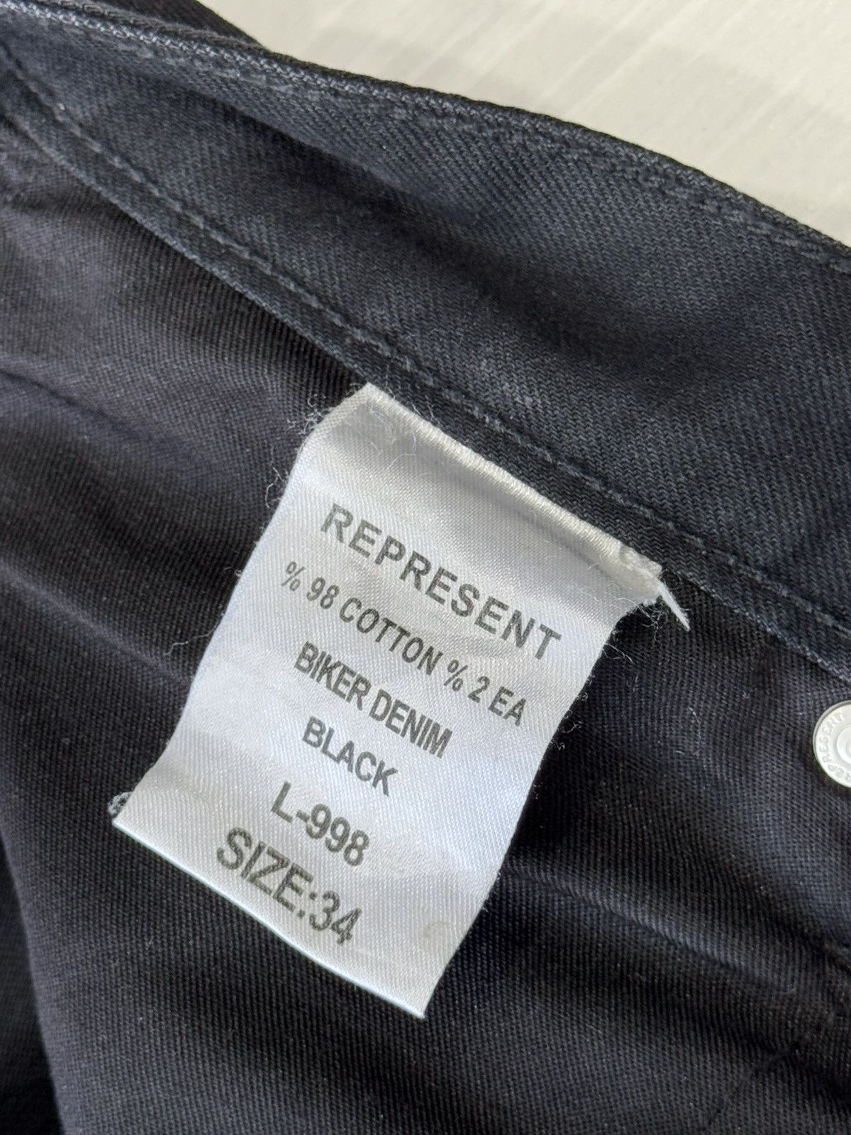 Represent Clo. Represent Clo. Ribbed Denim Slim Fit Distressed Jeans Size US 34 / EU 50 - 15 Thumbnail