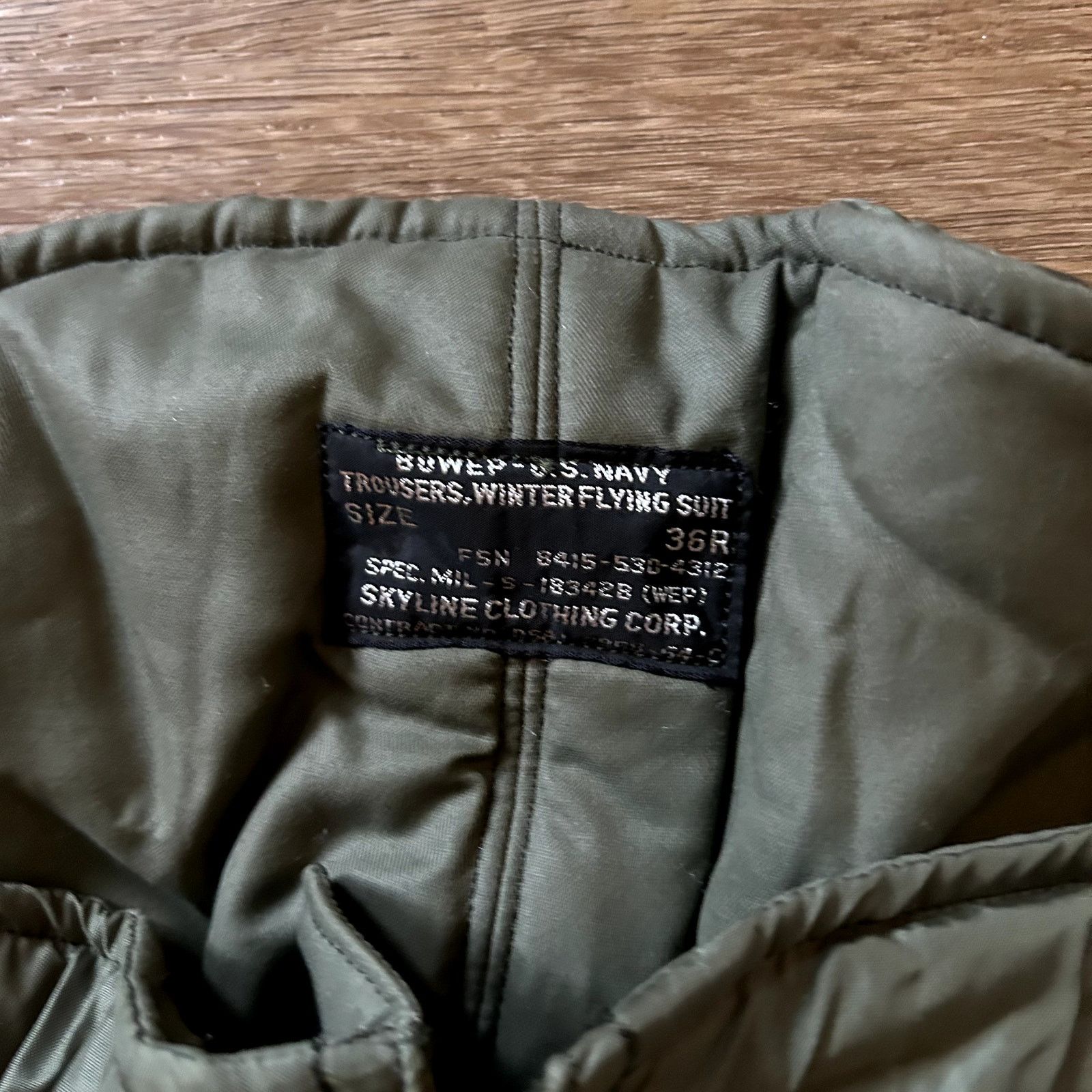 Vintage Vintage 1960s Green US Navy Flying Trouser Winter Pants Size US 34 / EU 50 - 2 Thumbnail
