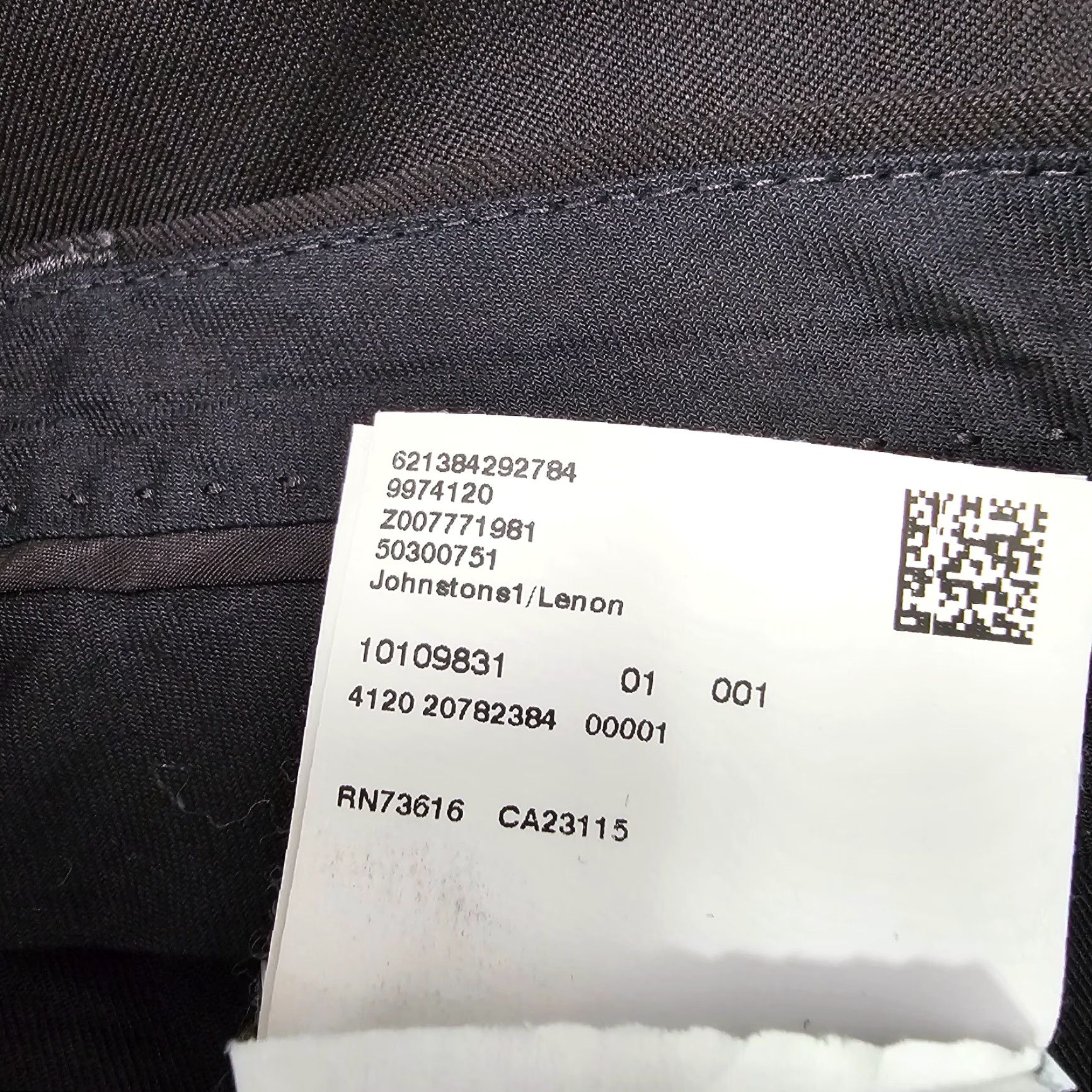 Hugo Boss Hugo Boss Dress Pants Mens Size 35x33 Black Johnstons Lenon Wool Flat Front Regular Straight Pants Mens Black Size US 35 - 7 Thumbnail