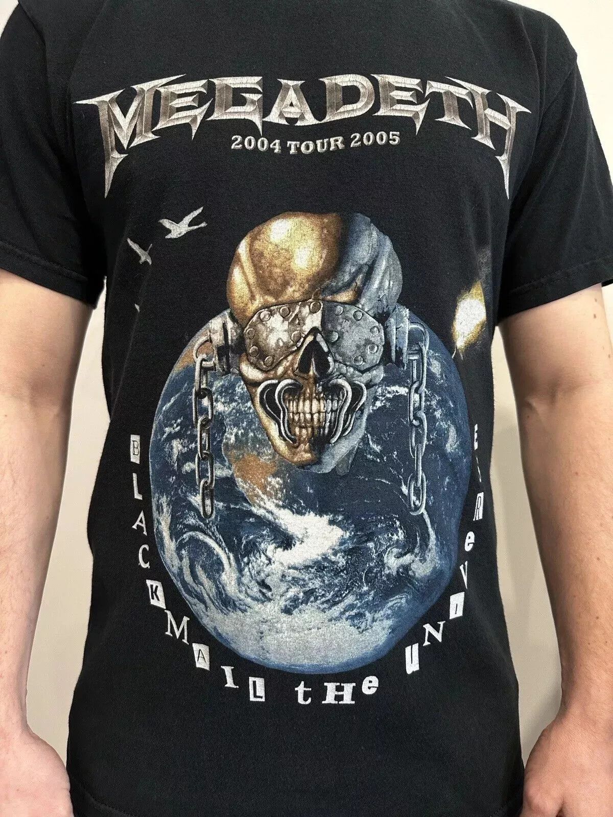 Gildan VINTAGE 2000s MEGADETH 2004 2005 TOUR CONCERT BAND T-SHIRT Size US S / EU 44-46 / 1 - 3 Thumbnail