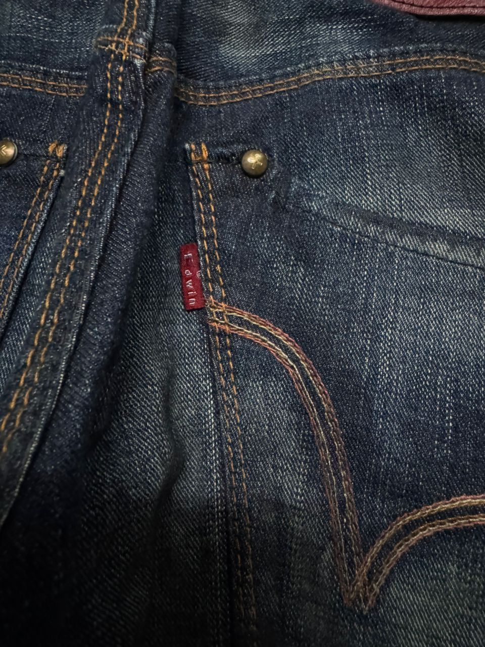Edwin 💥VINTAGE Y2K E-FUNCTION EDWIN WHISKER MUDWASH DARK JEANS Size US 32 / EU 48 - 19 Thumbnail