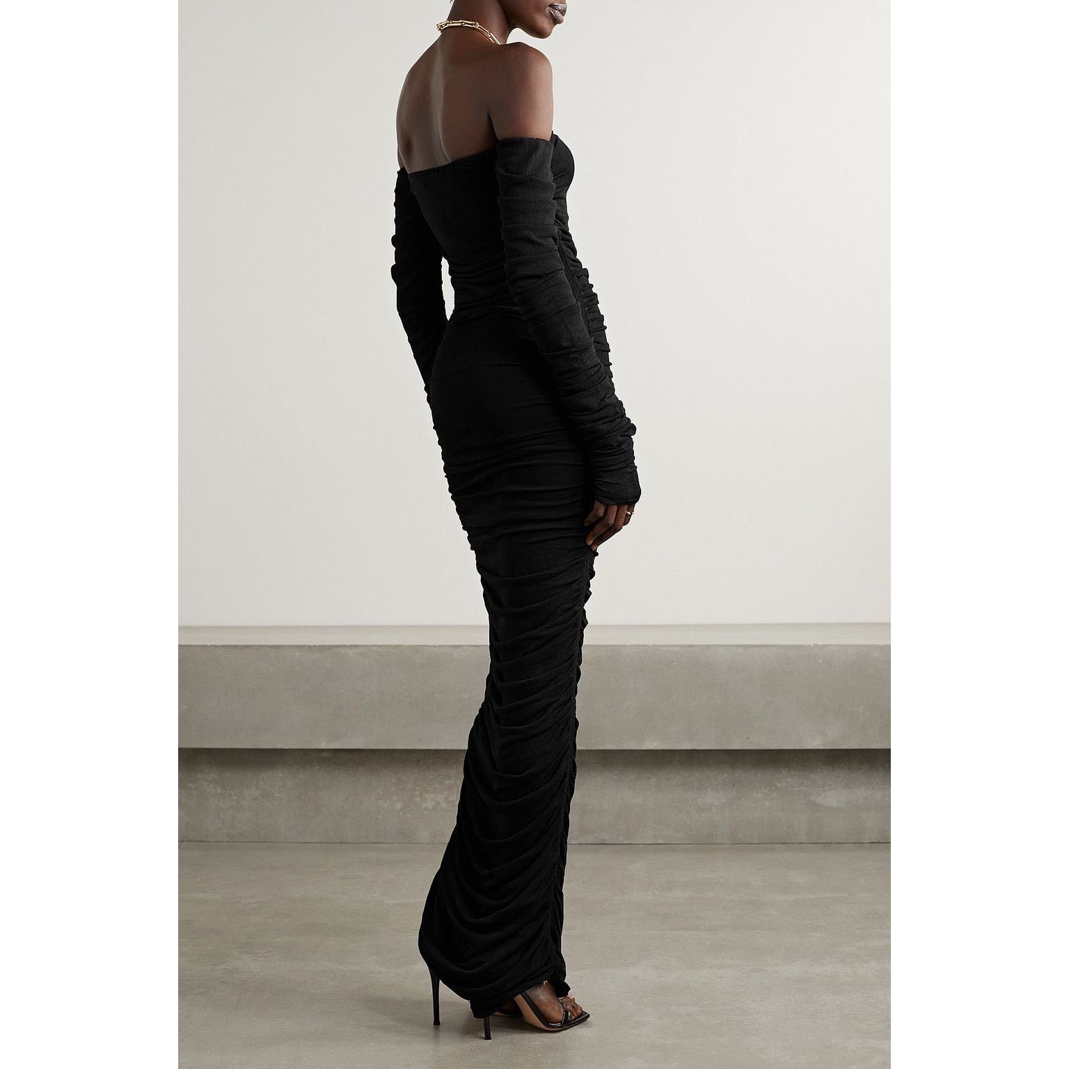 Altuzarra Altuzarra Trikera Jersey Maxi Dress sheer black size XS Size XS / US 0-2 / IT 36-38 - 14 Thumbnail