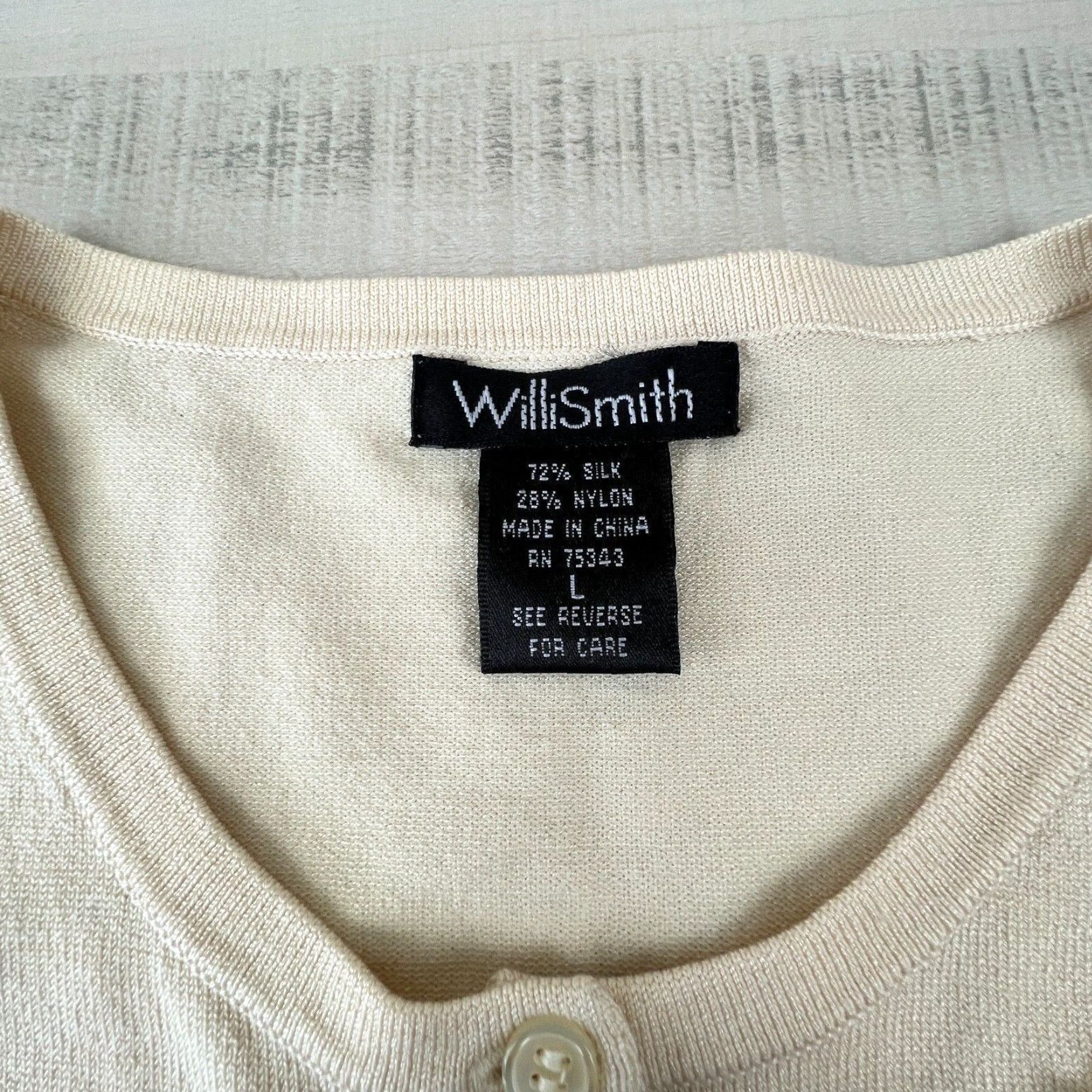 Willi Smith Willi Smith Womens Sweater Large Cream Size L / US 10 / IT 46 - 3 Thumbnail