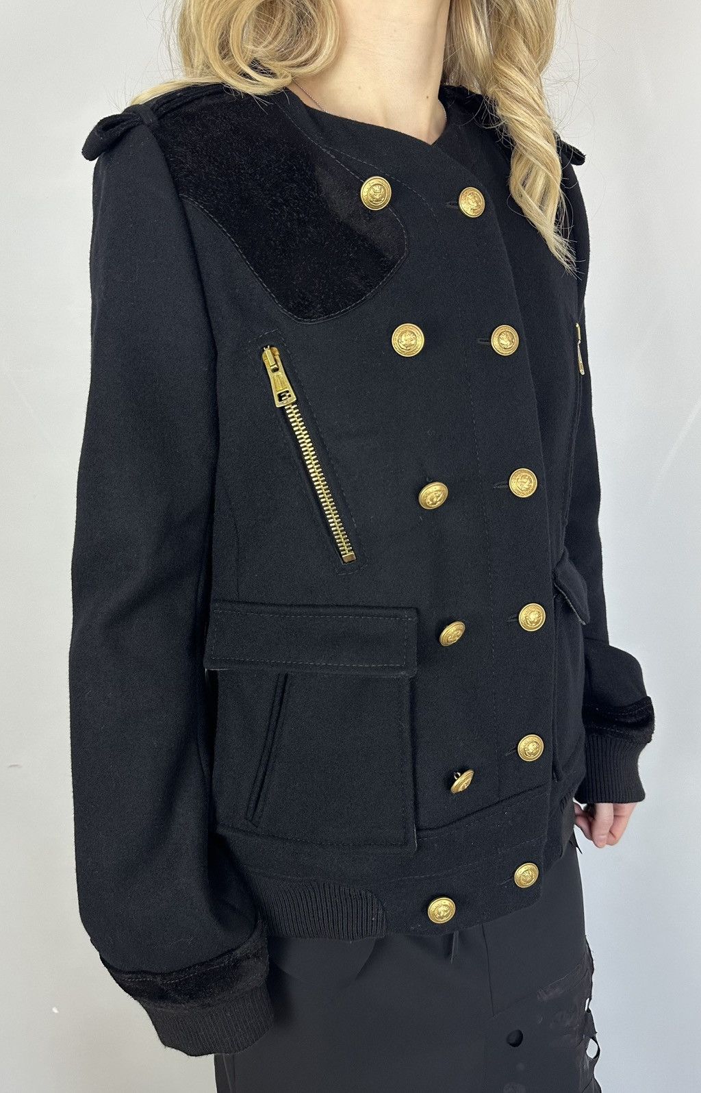 Balenciaga Balenciaga Black Wool Double Breasted Jacket 2007 Brass Size US L / EU 52-54 / 3 - 5 Thumbnail