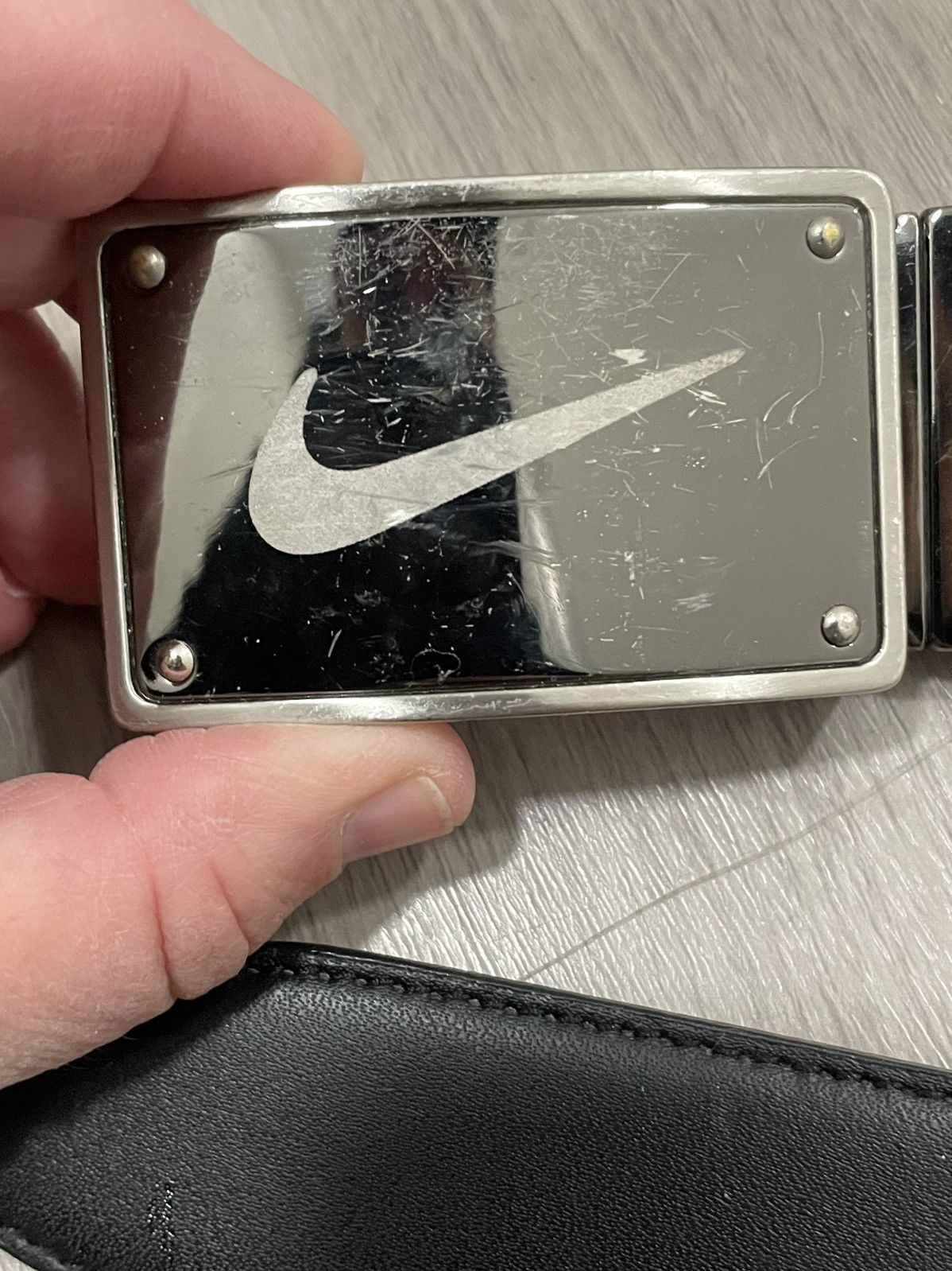 Nike Nike Golf Black Leather Belt Size 36 Size 36 - 2 Thumbnail