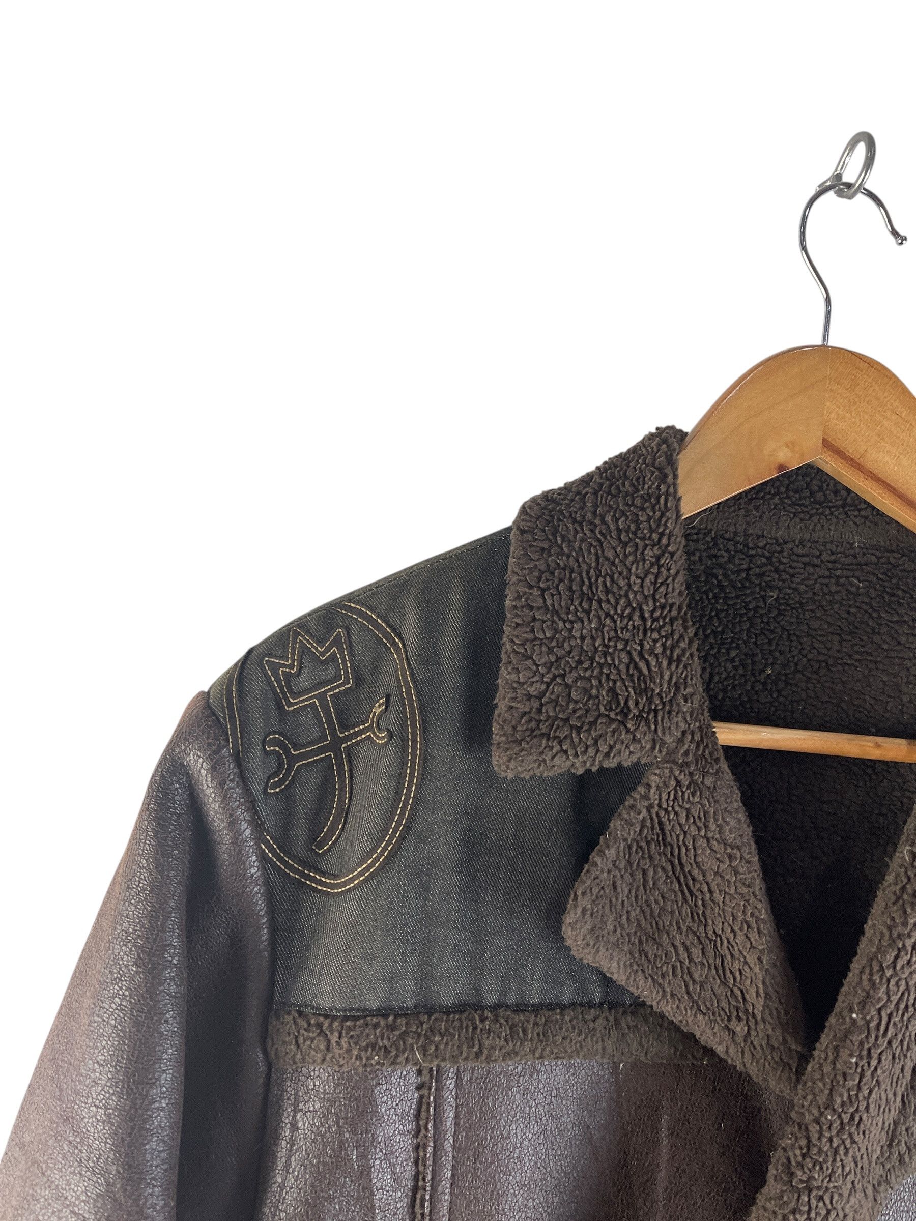 Jean Charles De Castelbajac Vintage Castelbajac Sport Faux Shearling Leather Coat Jacket Size US L / EU 52-54 / 3 - 11 Thumbnail