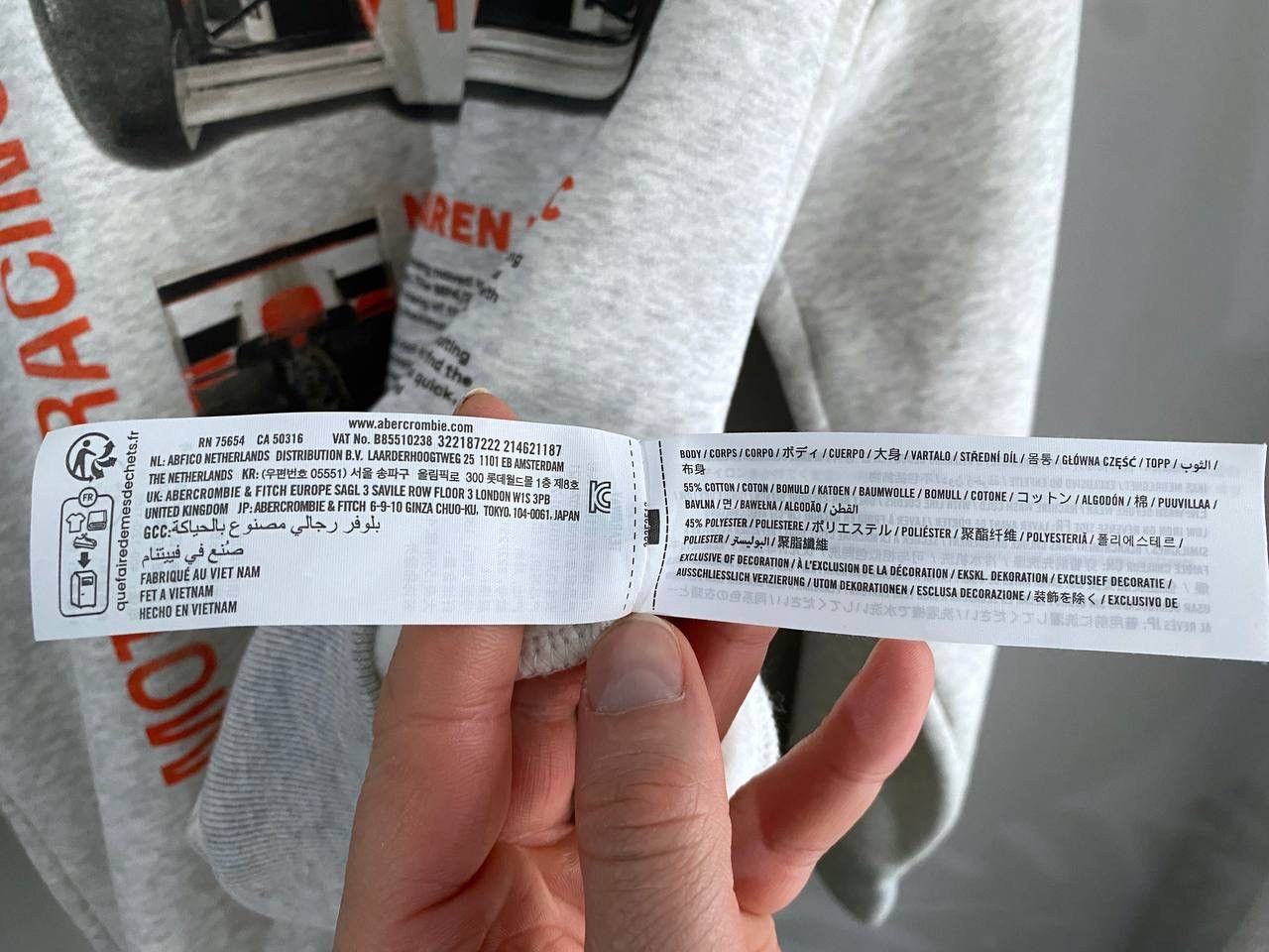 Formula 1 McLaren Formula 1 Team Graphic Print Logo Grey Sweatshirt, L Size US L / EU 52-54 / 3 - 11 Thumbnail