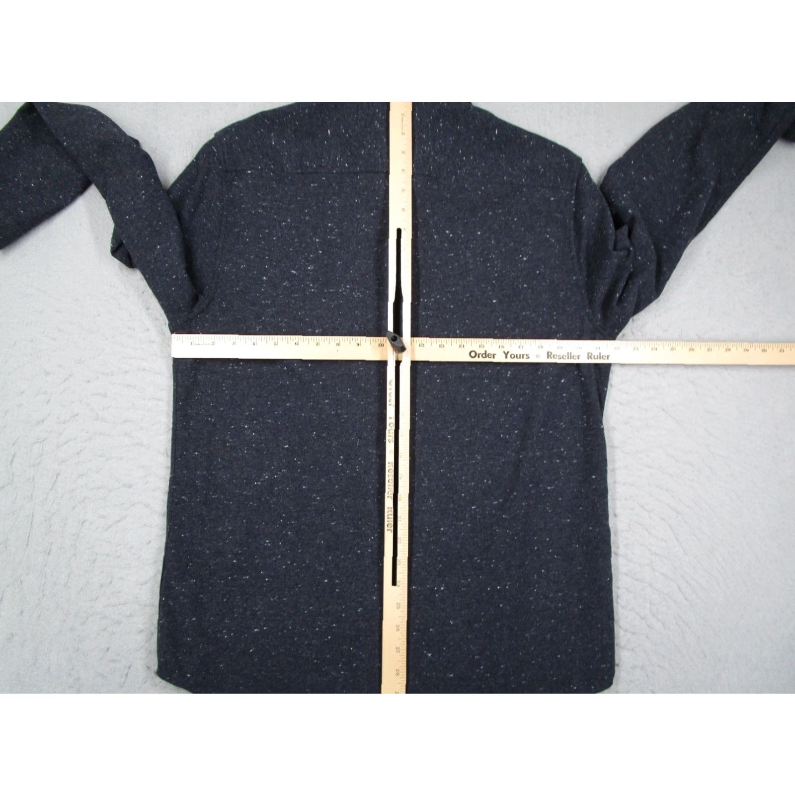 Vintage Hoxton Shirt Company Shirt Mens Large Navy Wool Blend Speckled Button Front Size US L / EU 52-54 / 3 - 6 Thumbnail