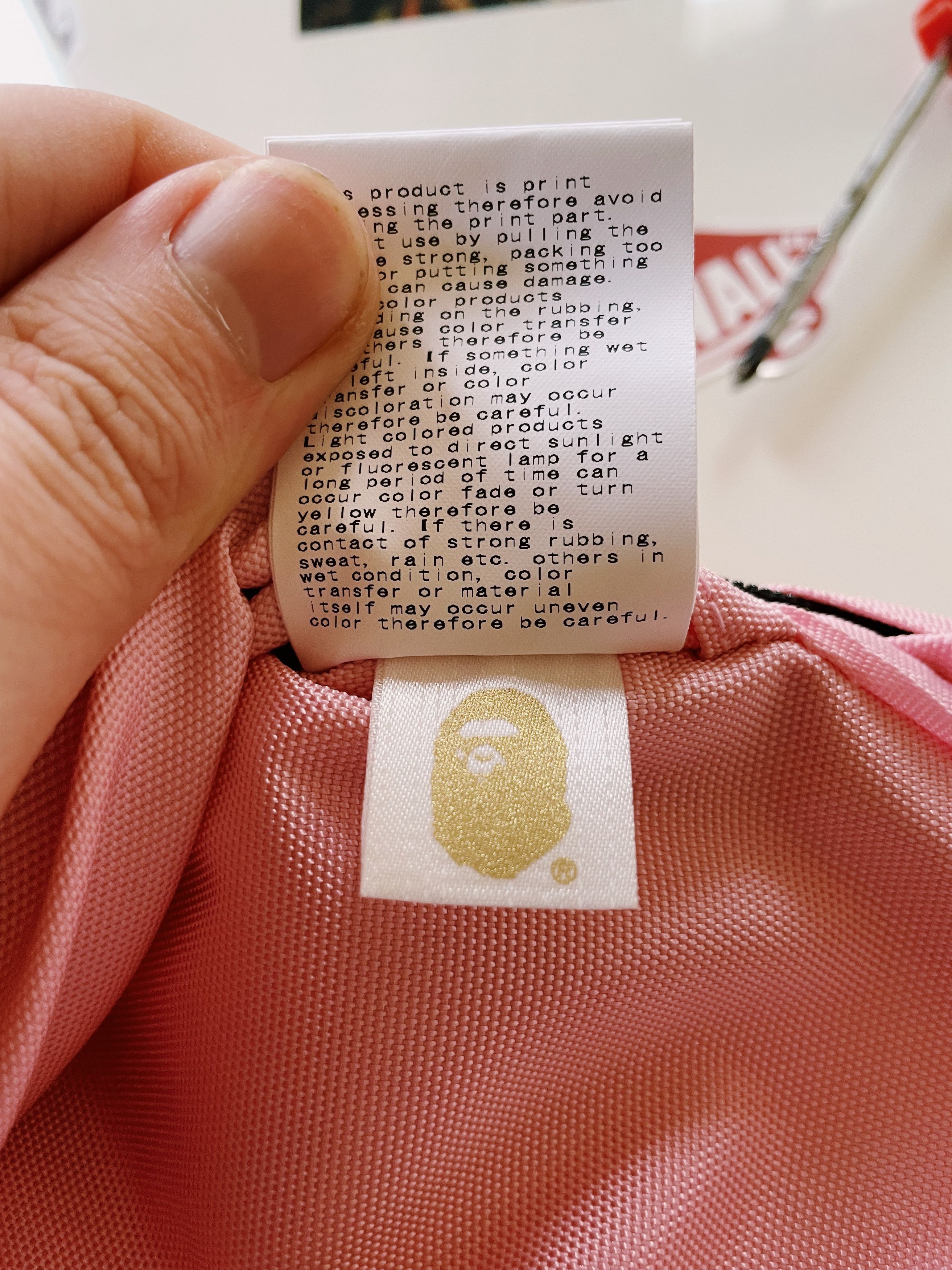 Bape Bape A Bathing Ape Baby Milo Backpack Bag Pink Size ONE SIZE - 6 Thumbnail