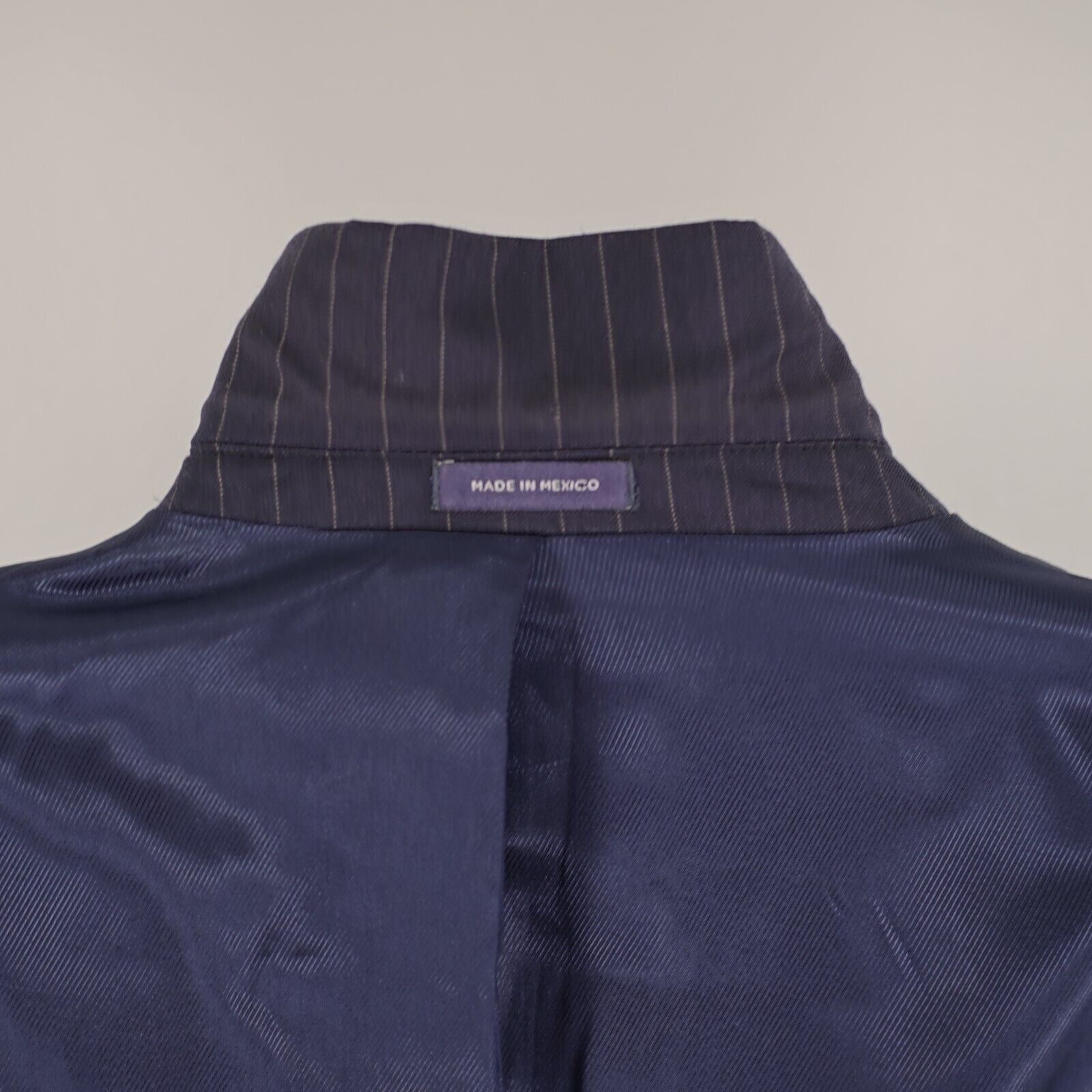 Stafford Stafford Super 100s Wool Blue Striped 2 Piece Suit 44R 37/33 Size 44R - 17 Thumbnail