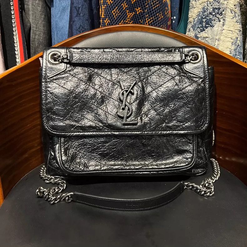 Yves Saint Laurent YSL Niki Medium Leather Shoulder Bag - dmc Size ONE SIZE - 1 Thumbnail