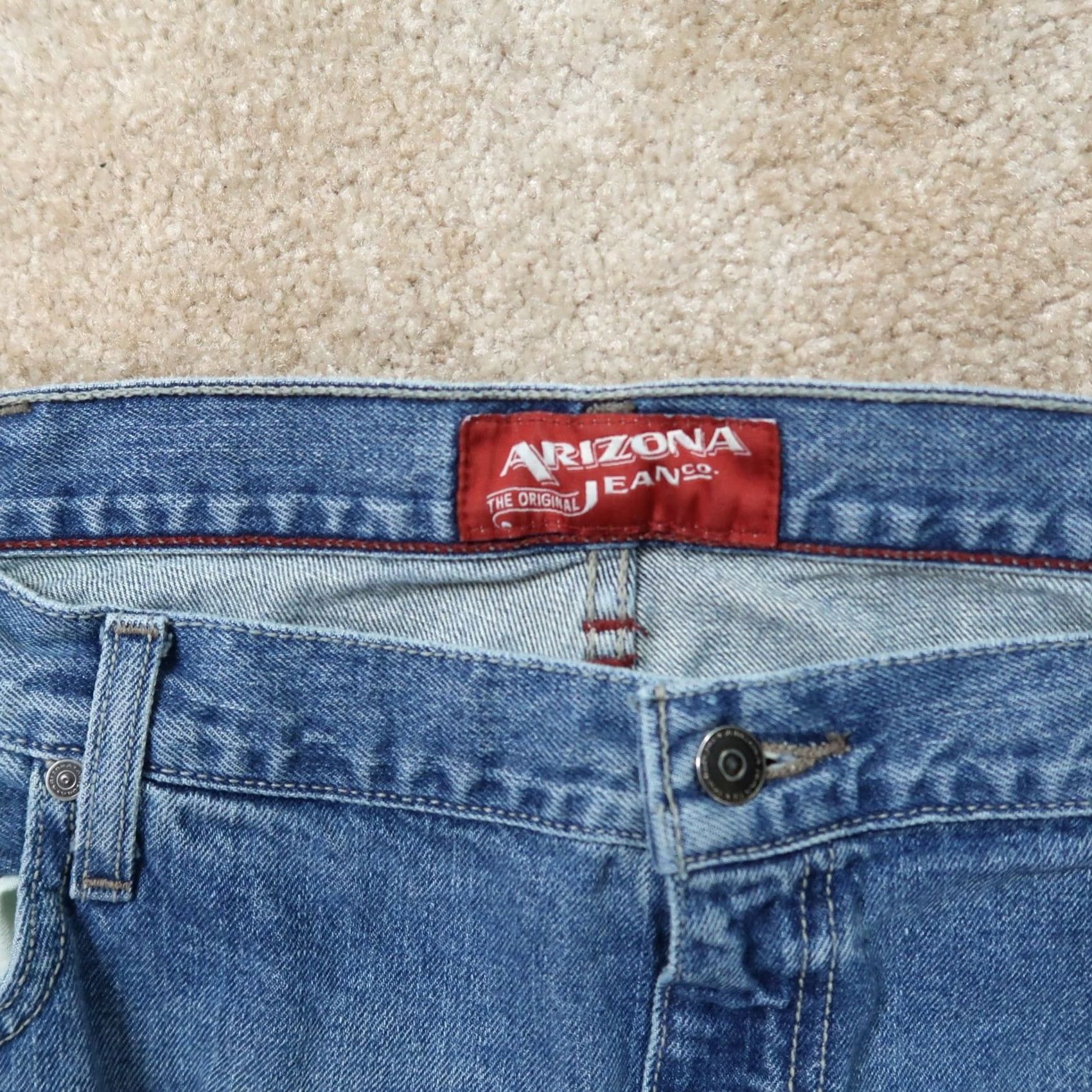 Vintage Arizona Jeans Bootscut Jeans Men's 42x30 Blue Denim 5-Pocket Logo Medium Wash Vintage? No. Size US 42 / EU 58 - 3 Thumbnail