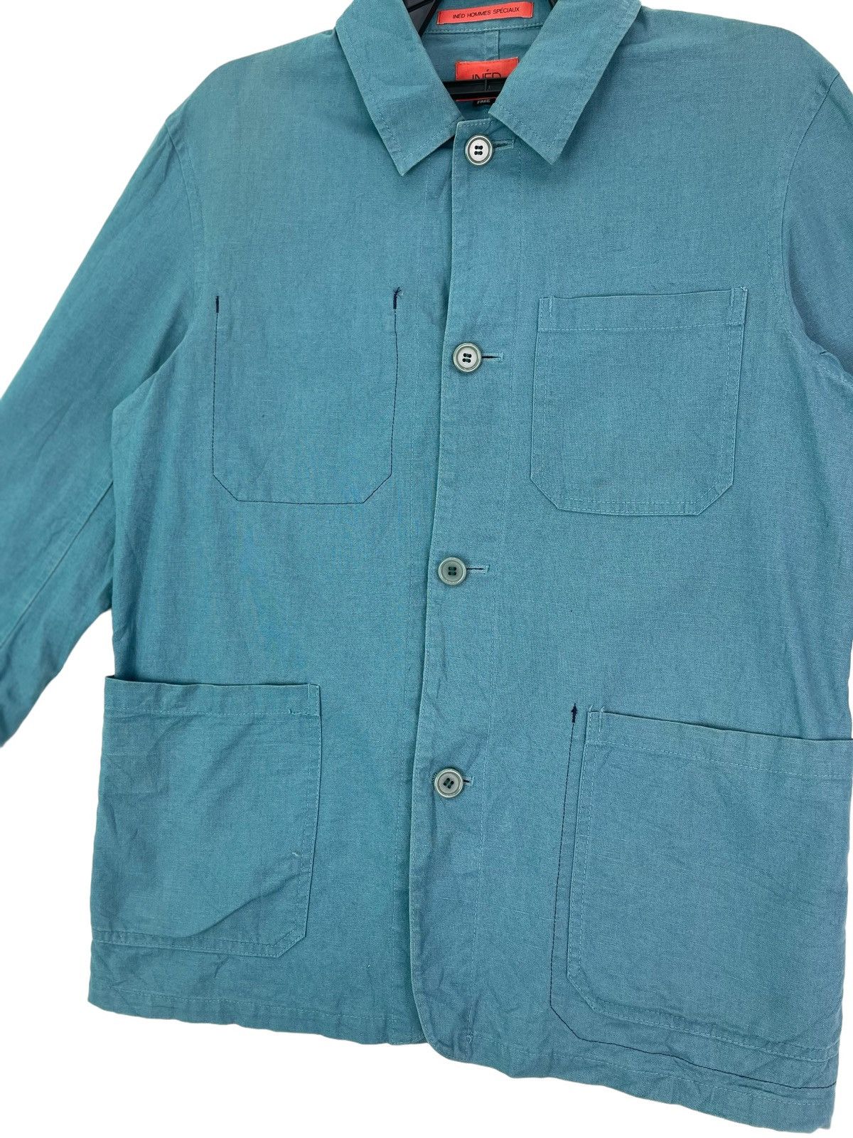 Yohji Yamamoto 90s INED Yohji Yamamoto red label tag workwear chore jacket Size US M / EU 48-50 / 2 - 2 Thumbnail