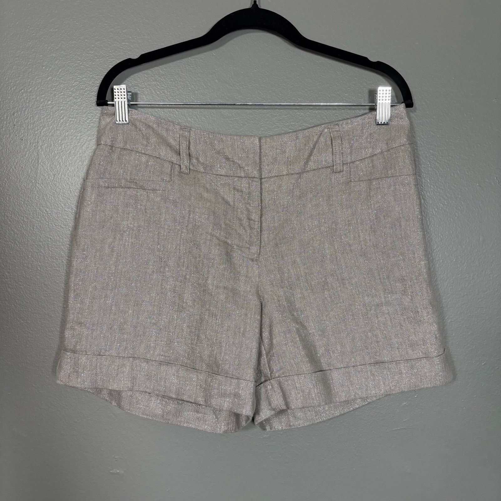 Apt. 9 Apt 9 Women's Linen Blend Glitter Shorts - 8 - Y2K Festival Size 30" / US 8 / IT 44 - 1 Thumbnail